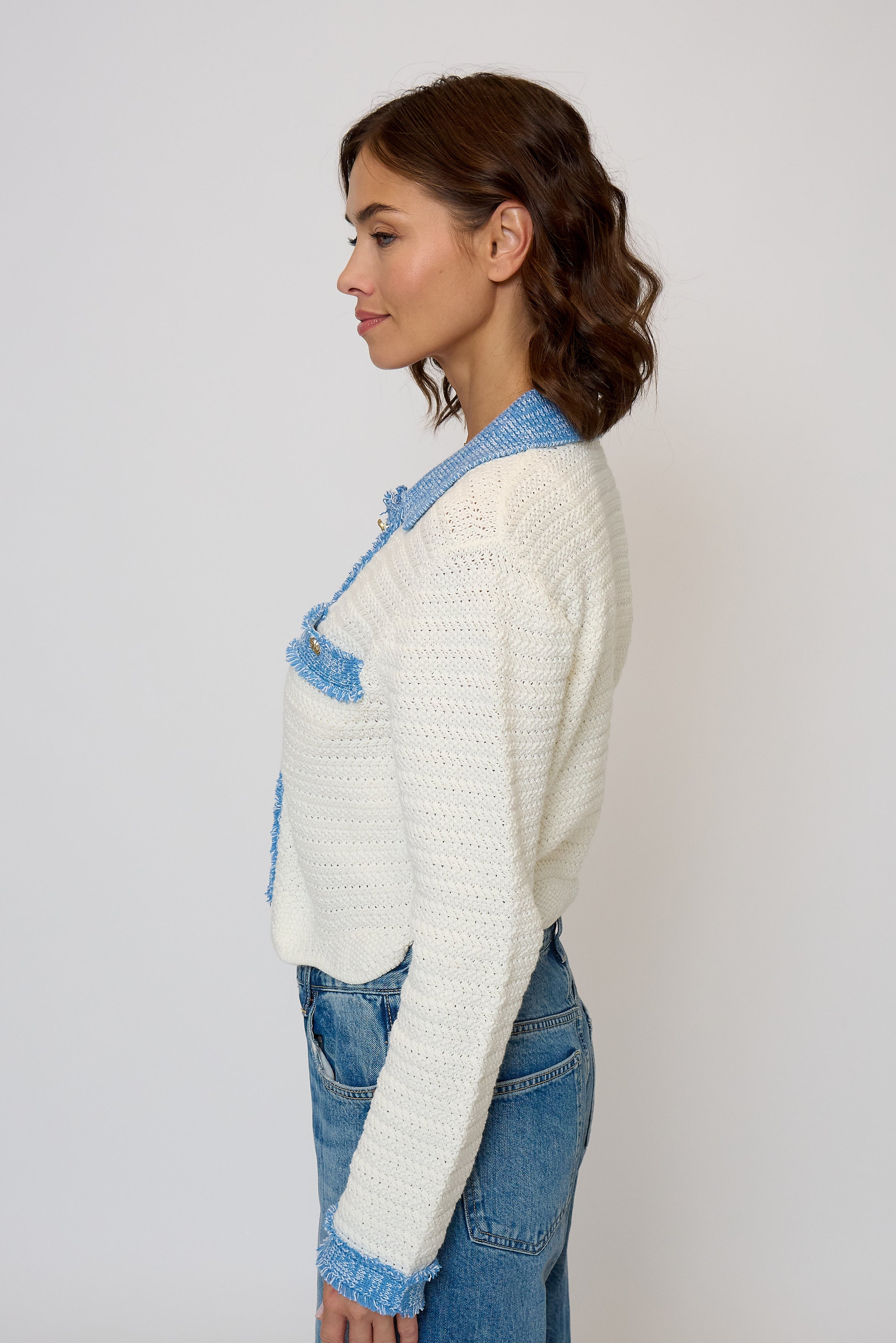 Rose Scallop Edge Sweater