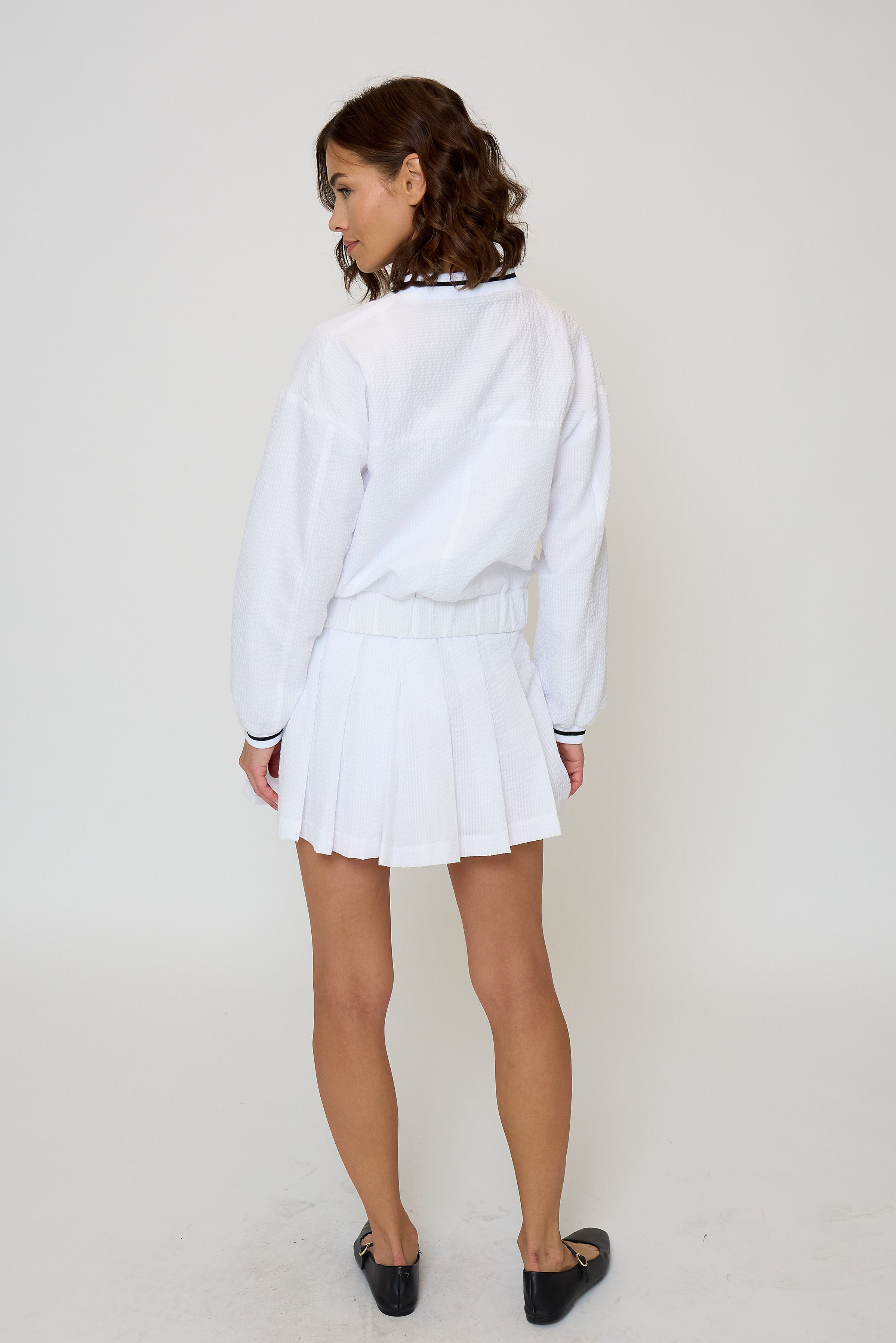 Alina Varsity Stripe Bomber