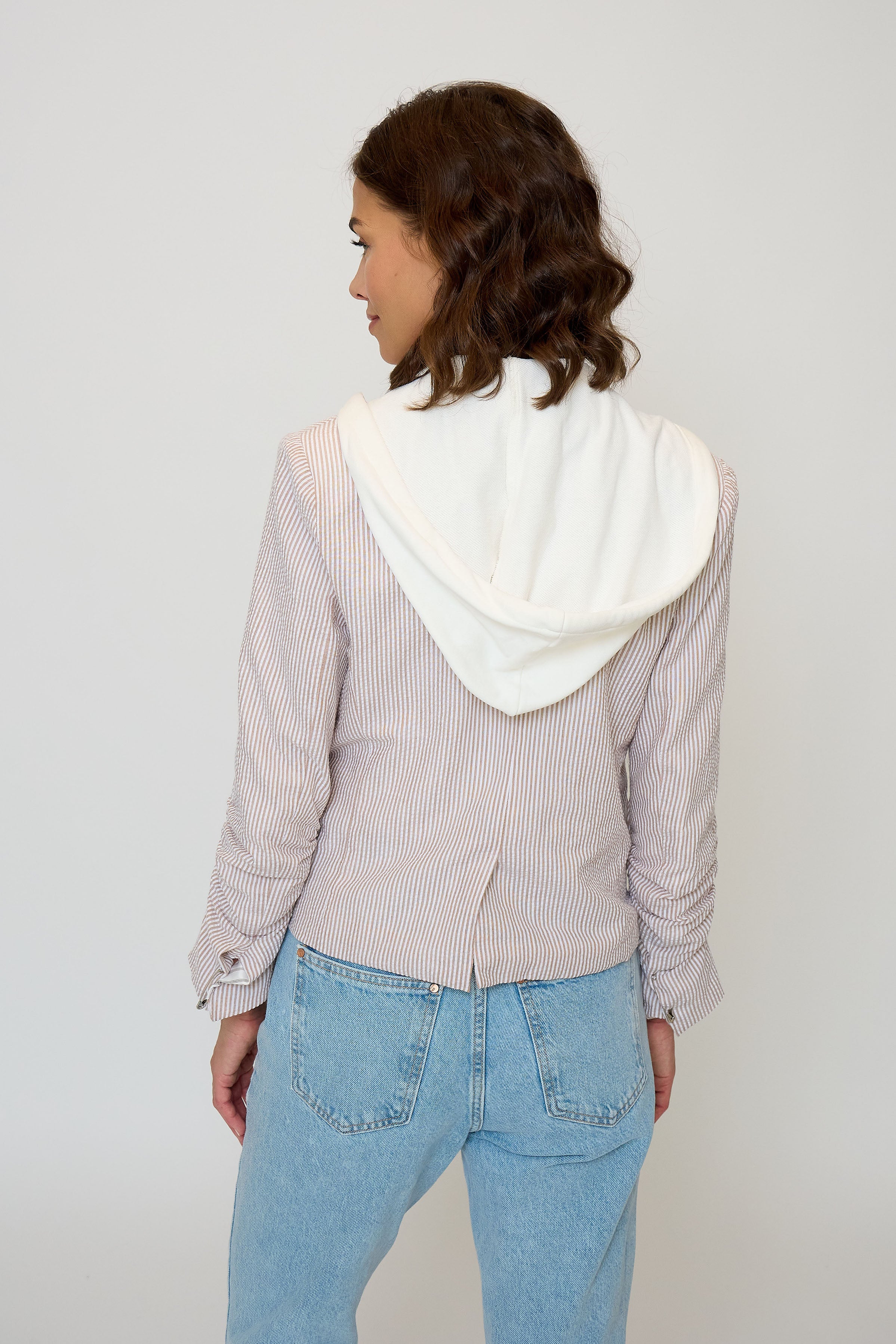 Alina Striped Blazer With Dickey