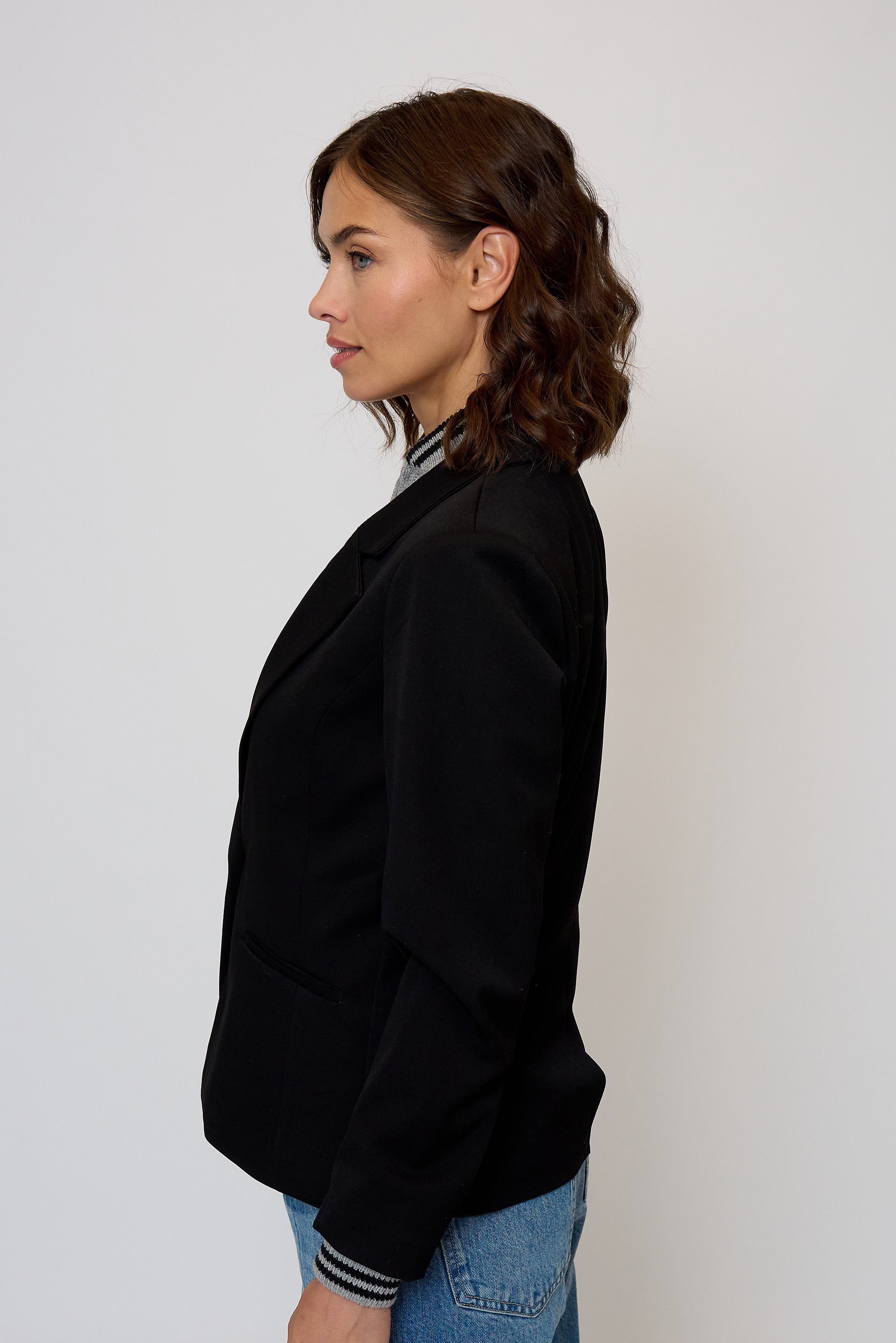 Maribel Ponte Blazer With Dickey