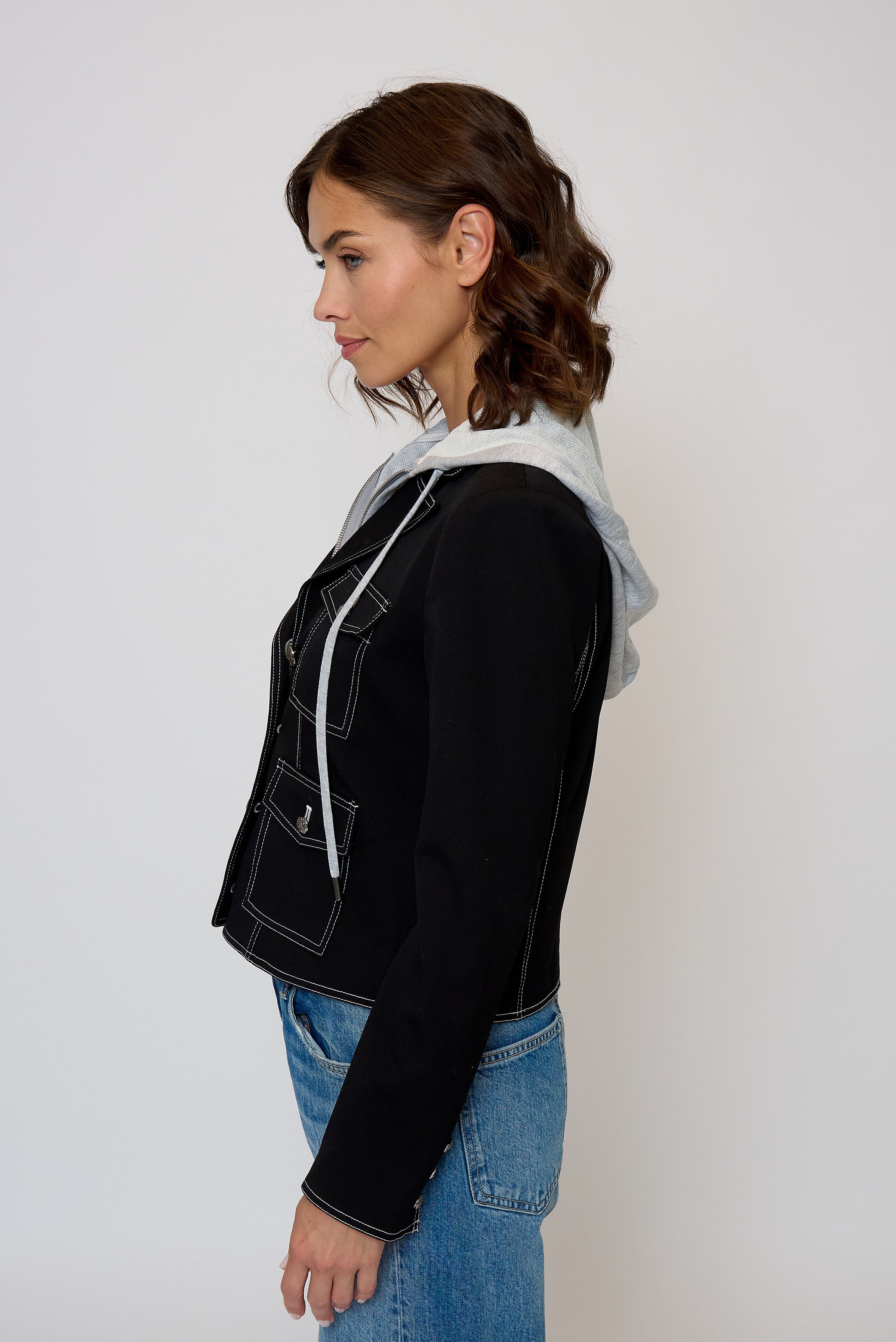Maribel Cropped Four Pkt Dickie Jacket