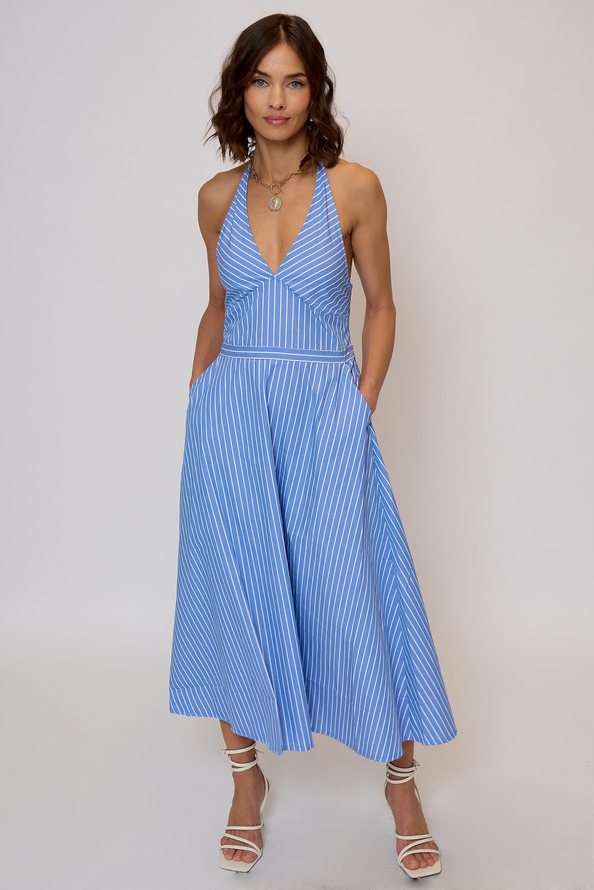 Kira Halter Shirt Dress