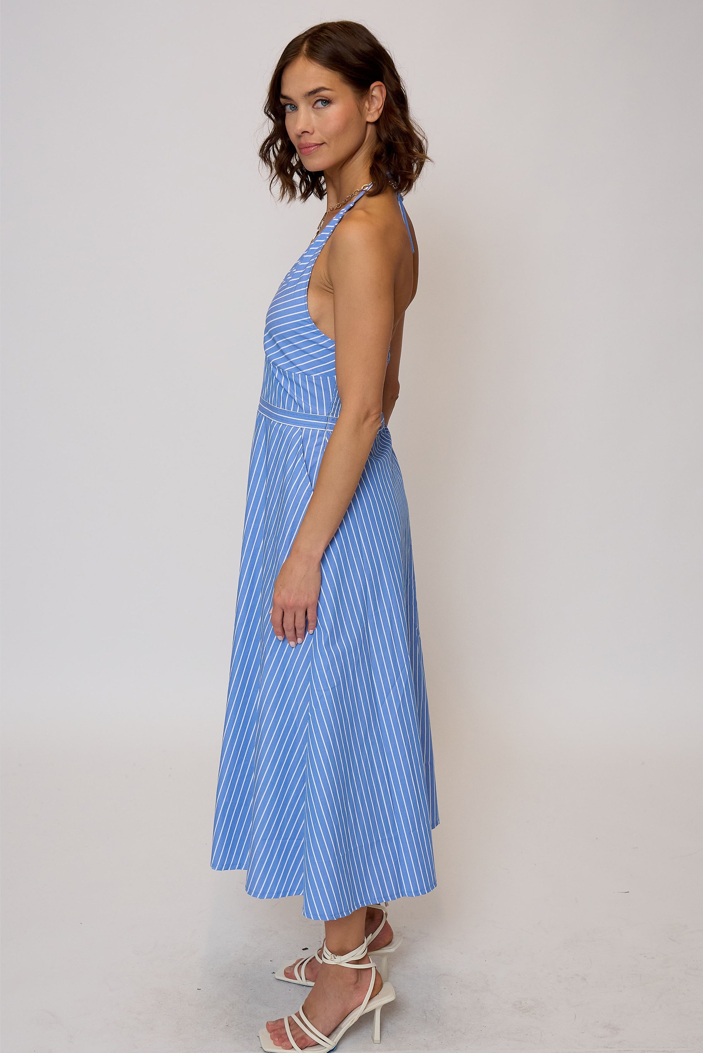 Kira Halter Shirt Dress