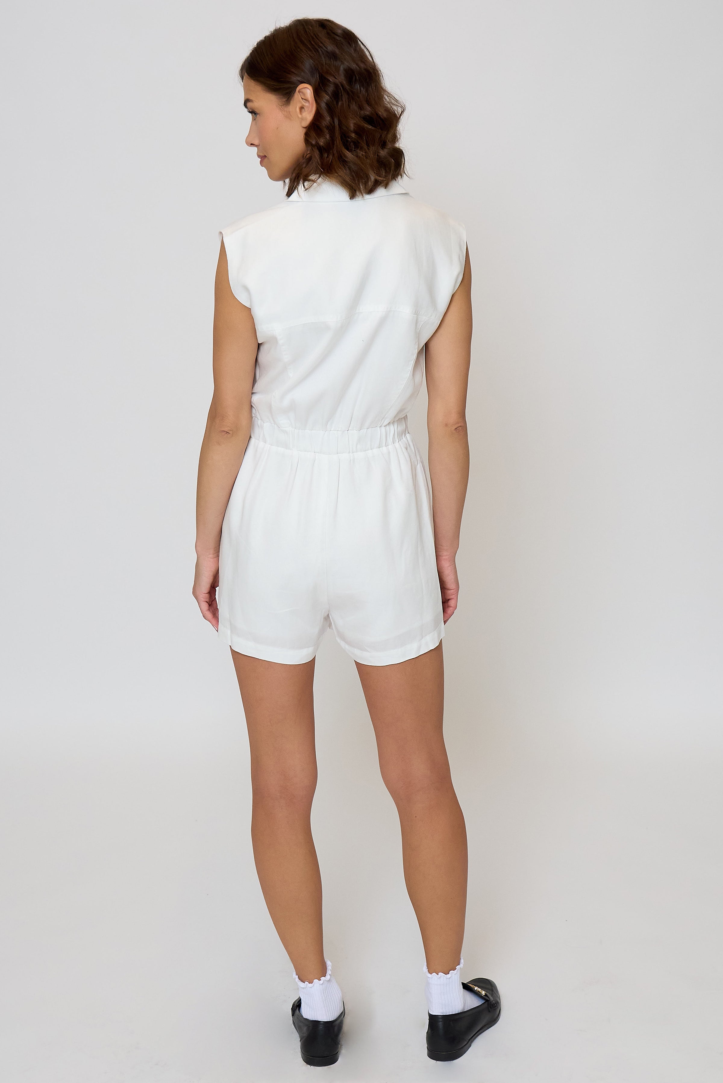 Celine Tencel Elastic Waist Romper