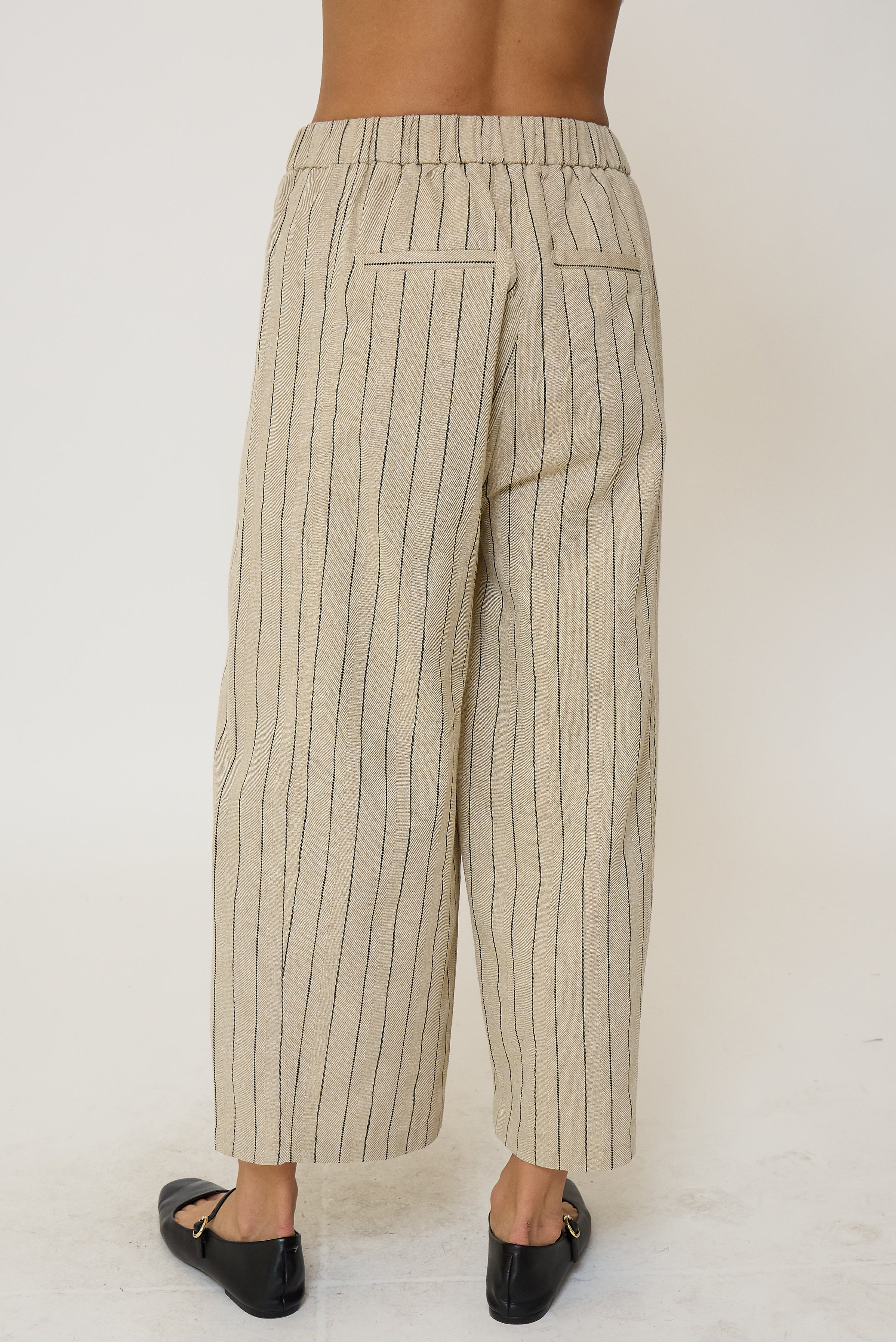 Rose Mid Rise Pleated Straight Pant