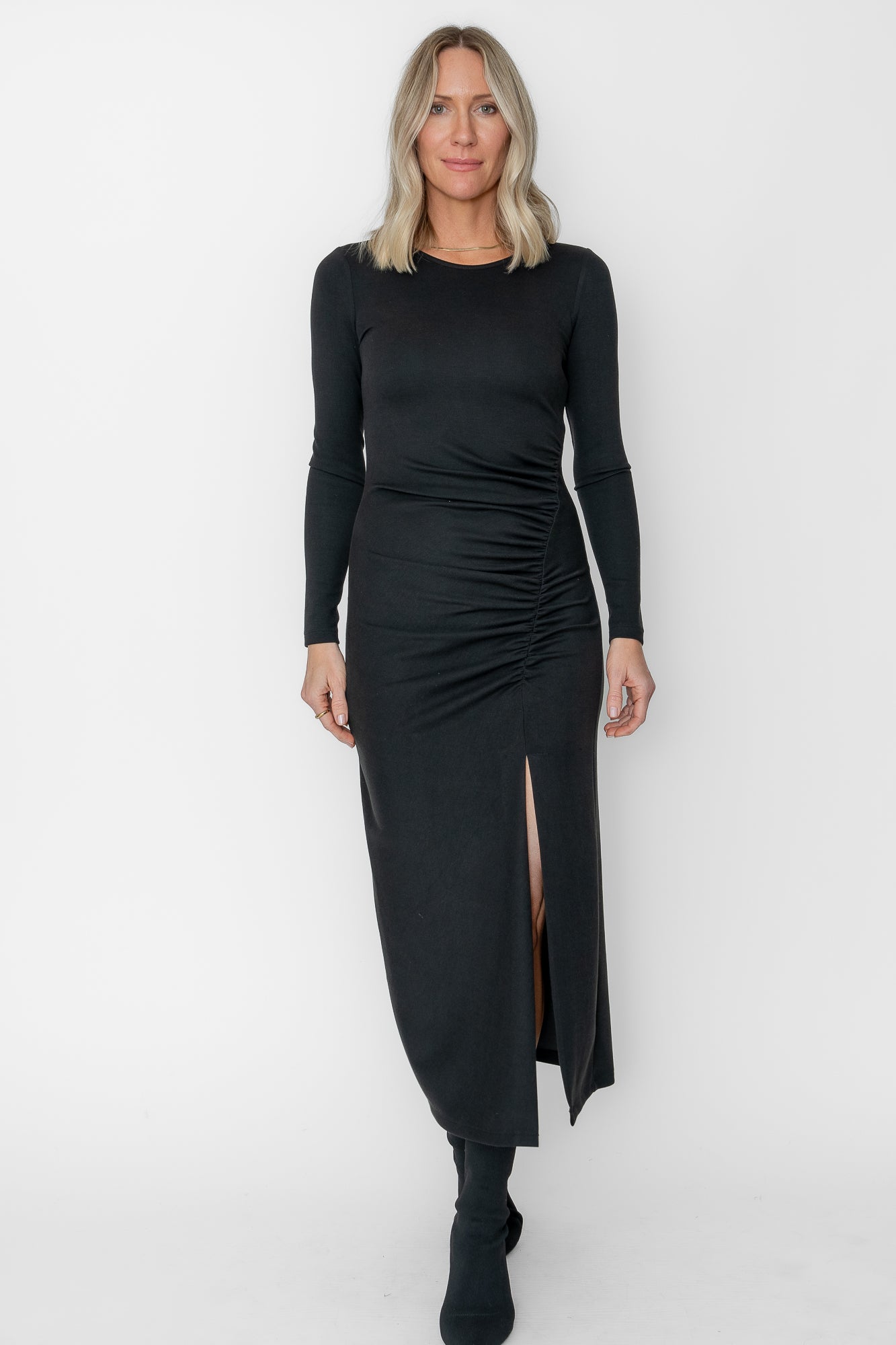 Jacqueline Ruched Midi Dress