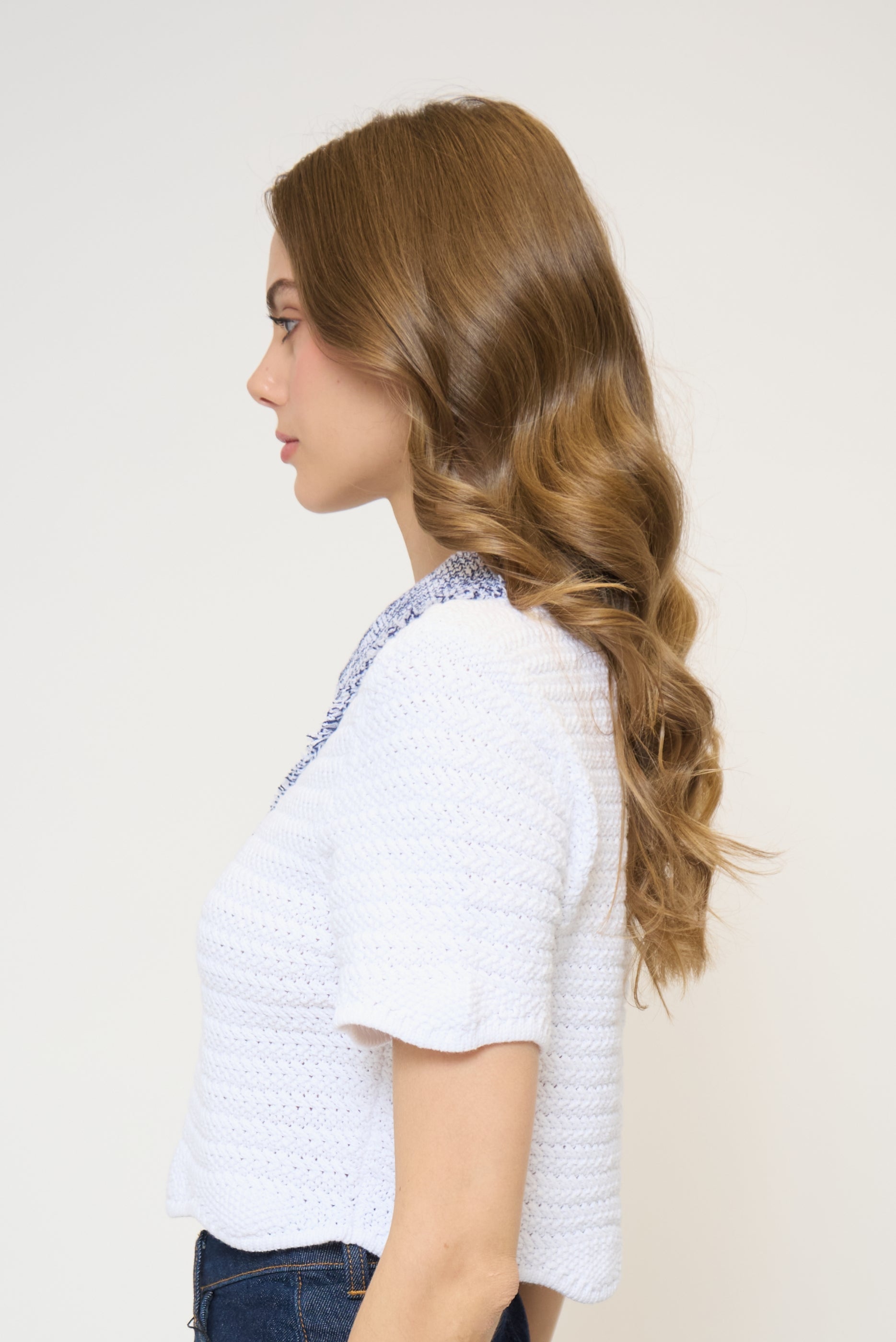 Wren Scallop Edge Crochet Polo