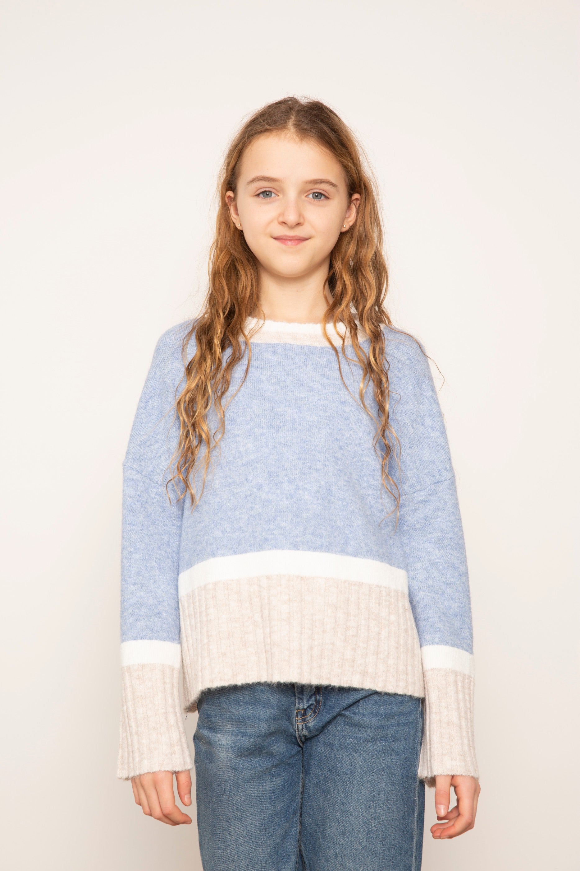 Maura Border Stripe Crewneck