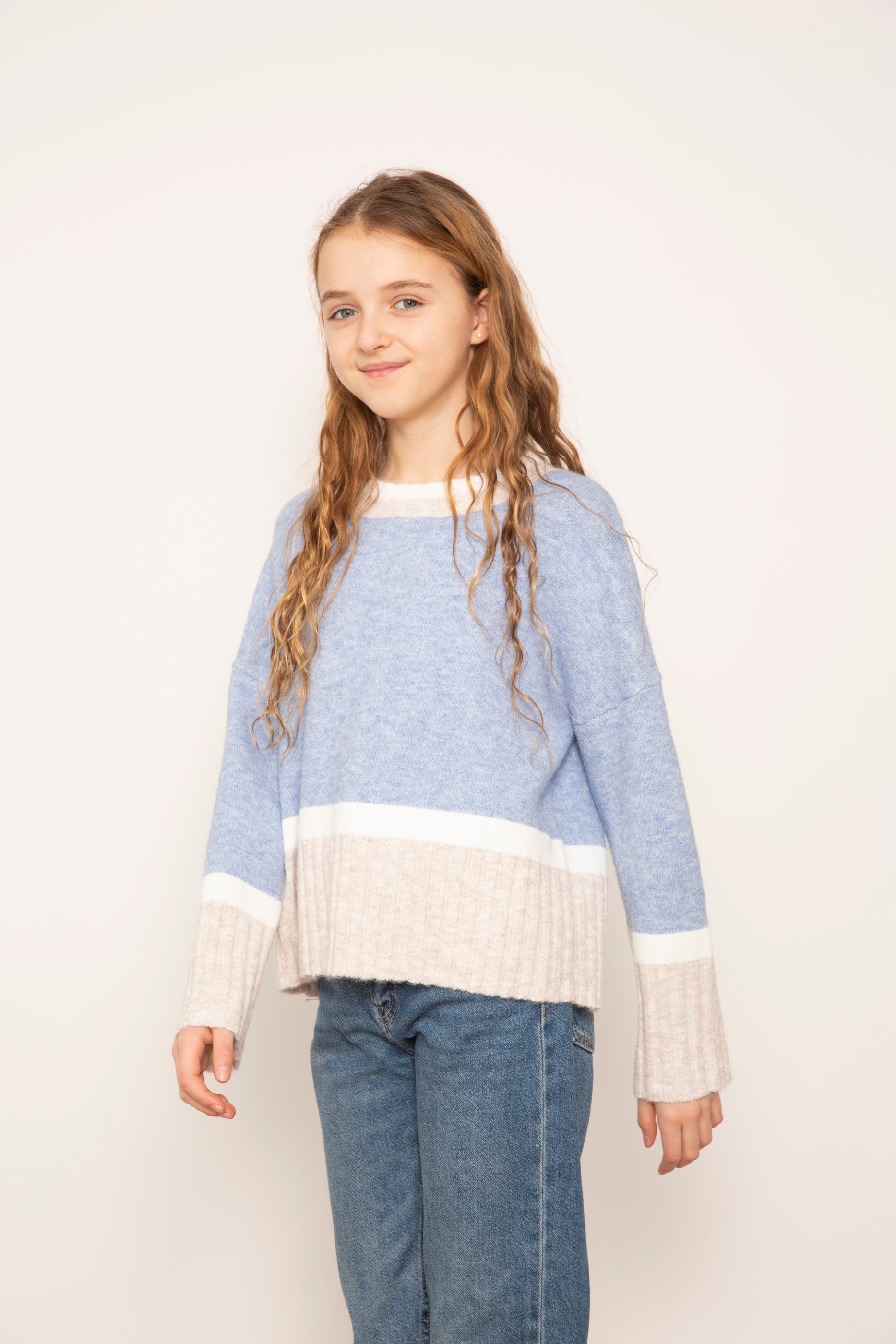 Maura Border Stripe Crewneck