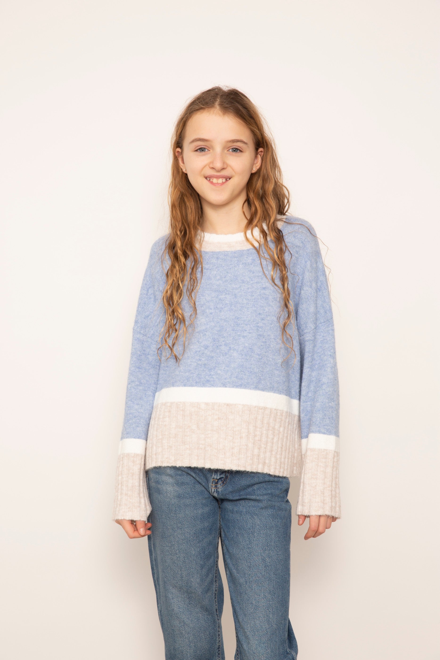 Maura Border Stripe Crewneck