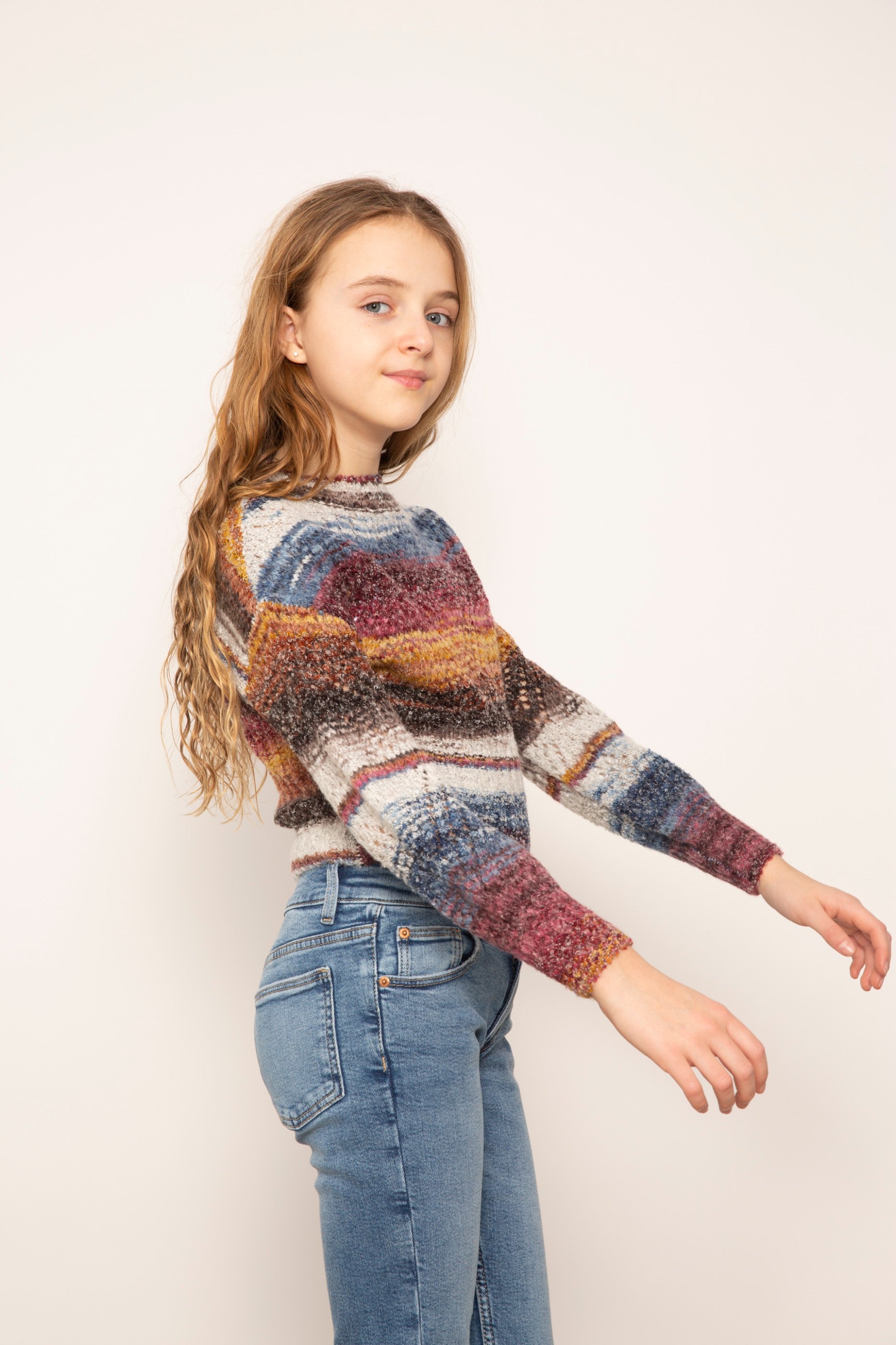 Josie Pointelle Drop Shoulder Sweater