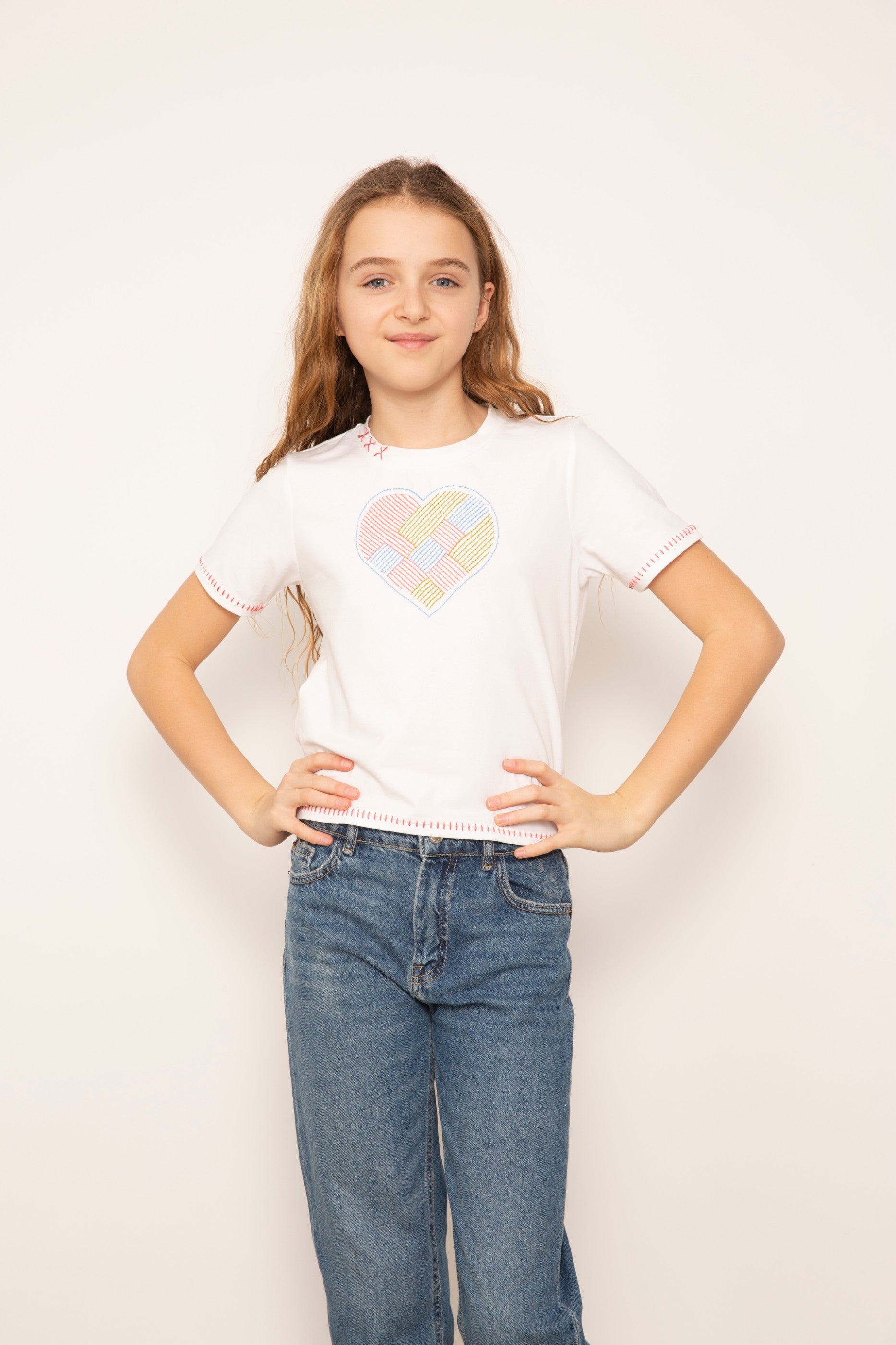 Janna Embroidered Heart Tee