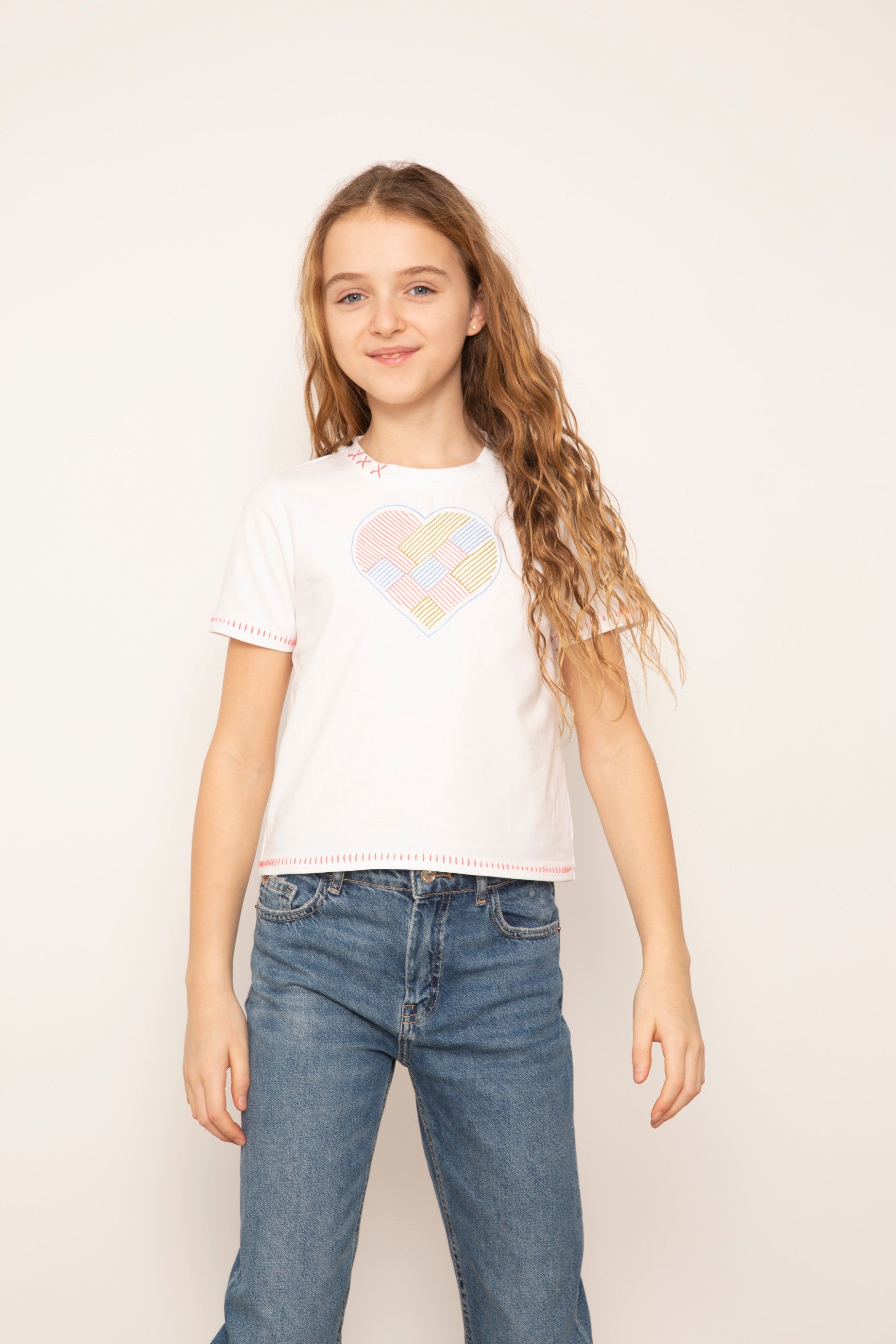 Janna Embroidered Heart Tee