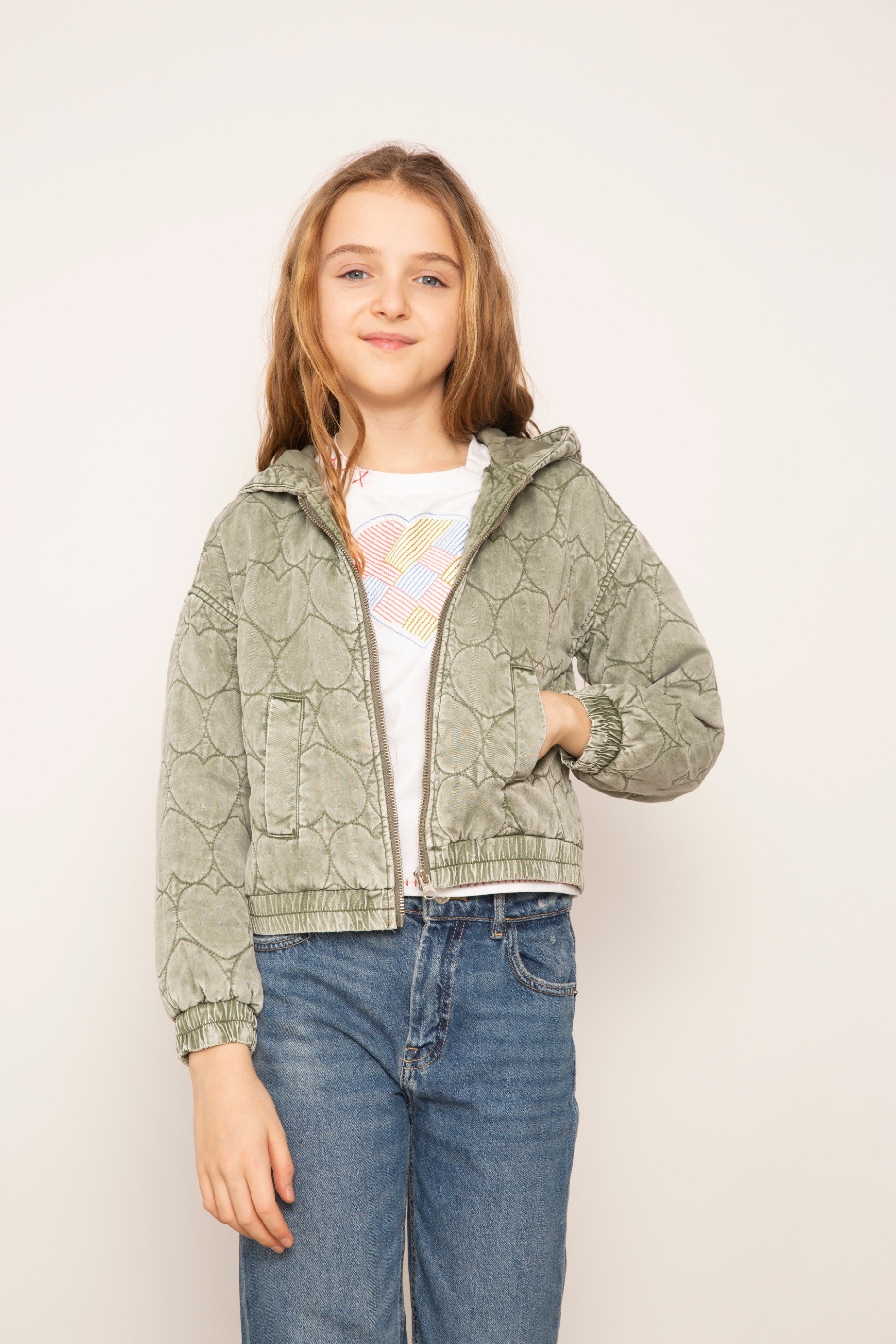 Beck Quilted Heart Hooded Jacket