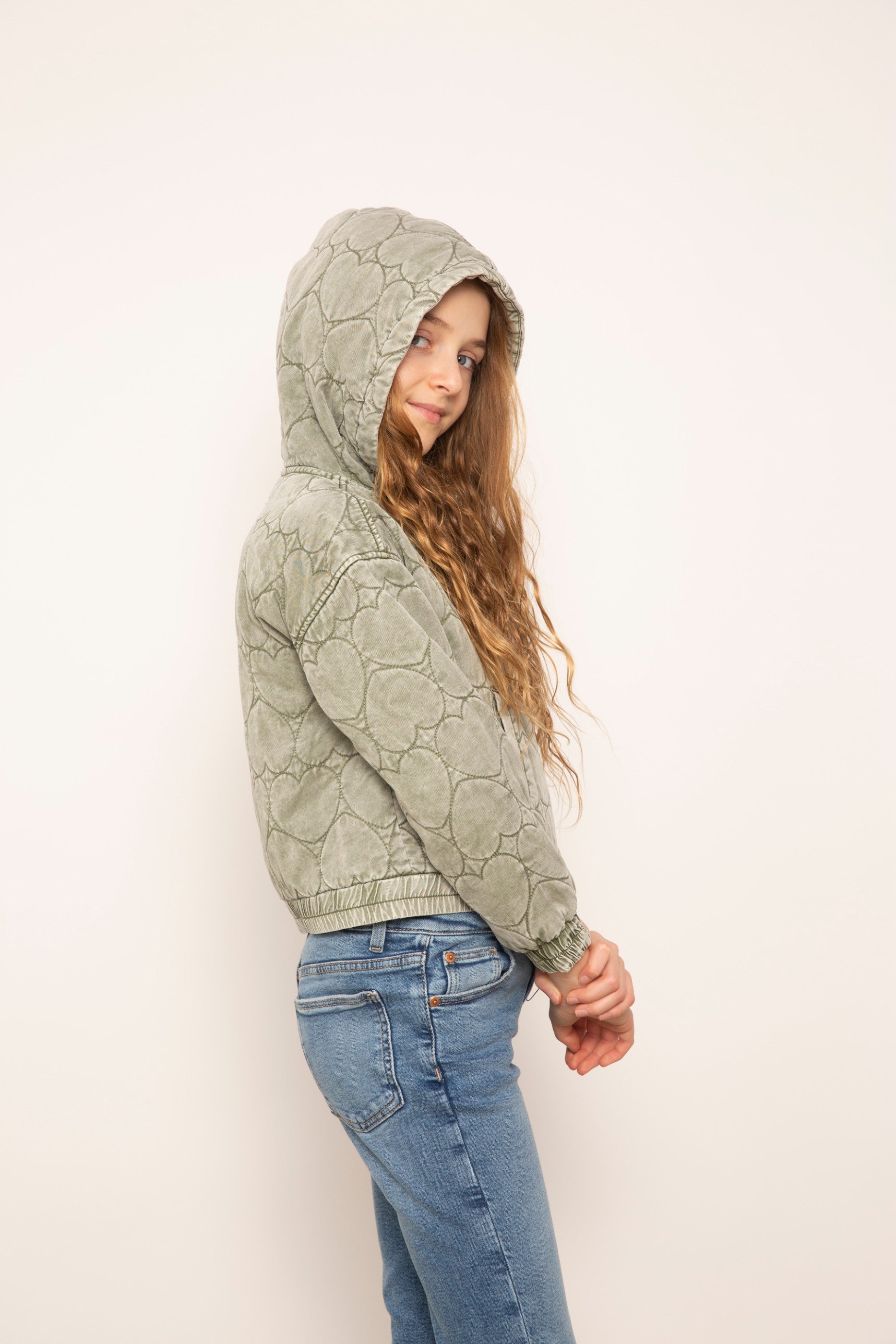 Beck Quilted Heart Hooded Jacket