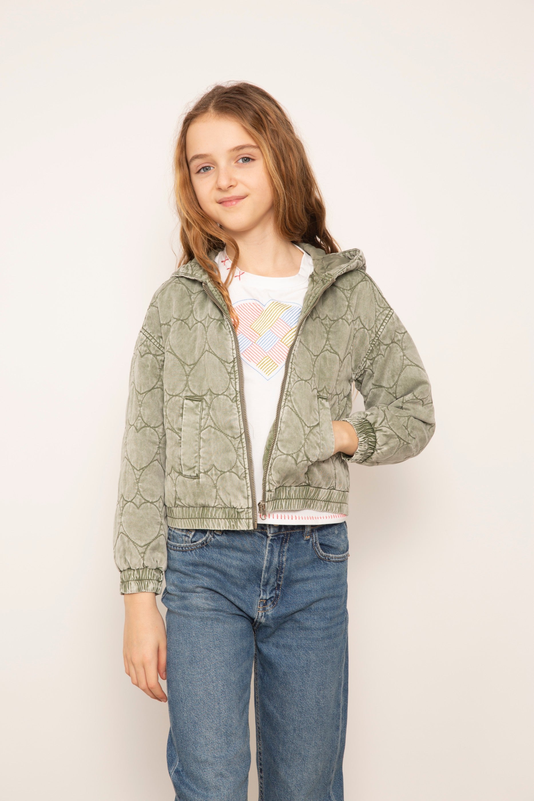 Beck Quilted Heart Hooded Jacket