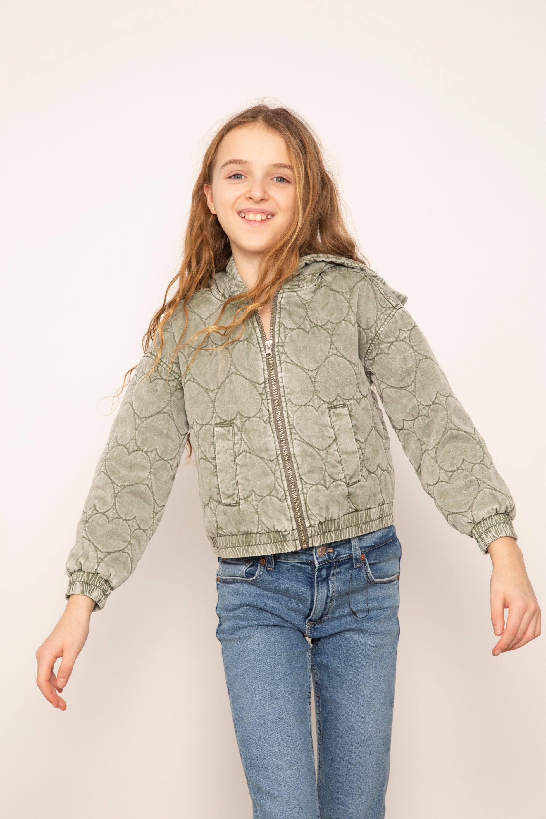 Beck Quilted Heart Hooded Jacket
