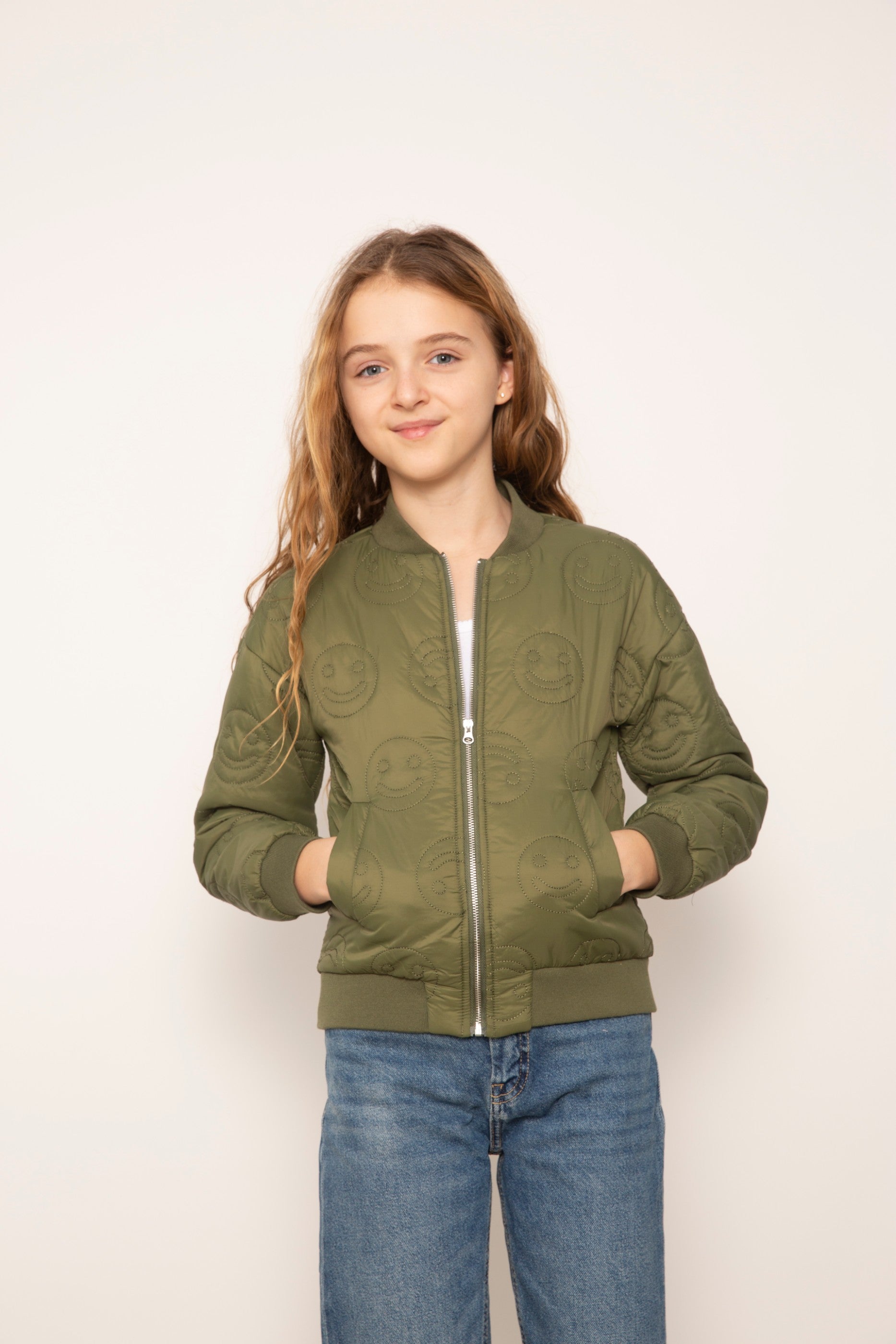 Gloria Smile Quilted Bomber
