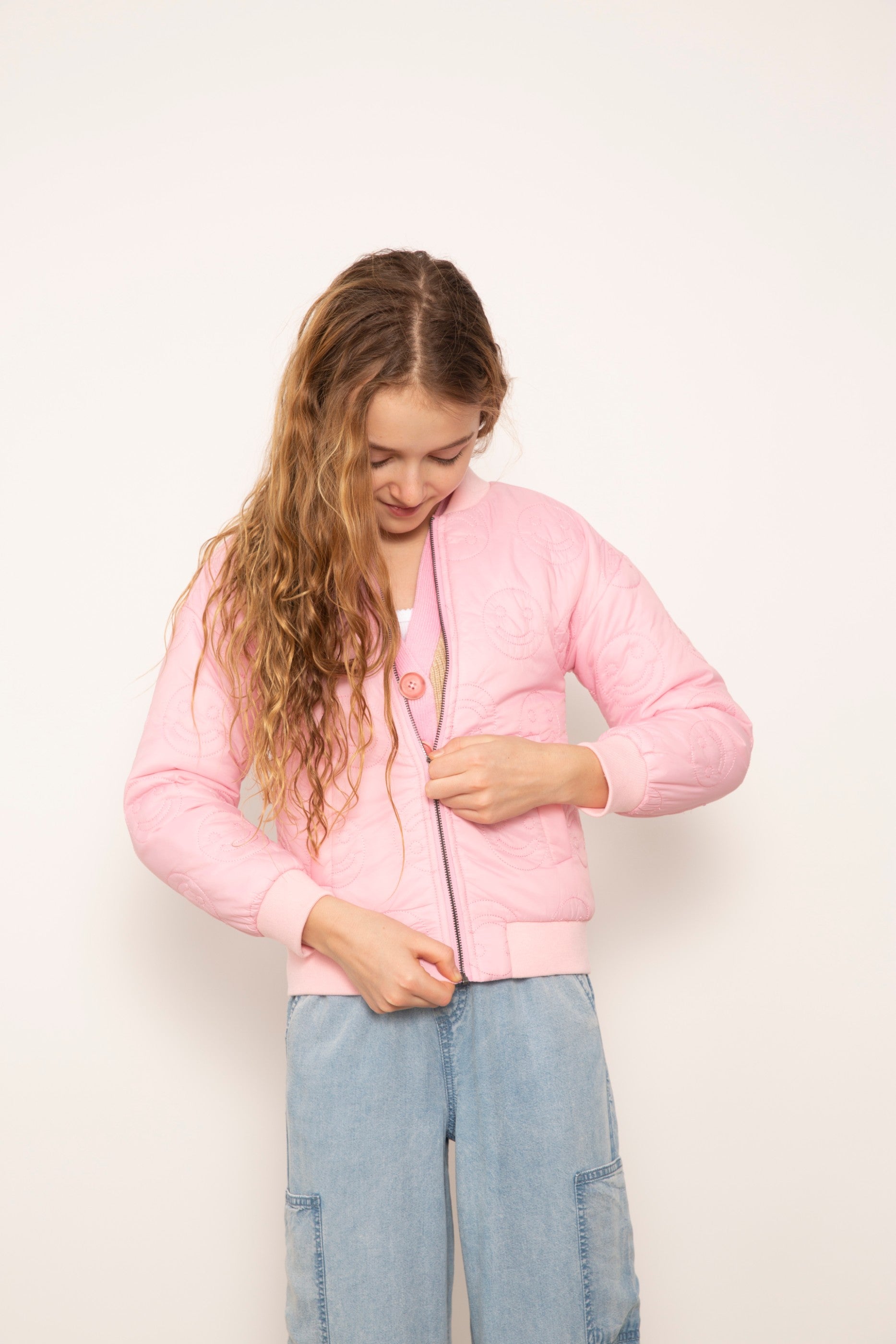 Gloria Smile Quilted Bomber
