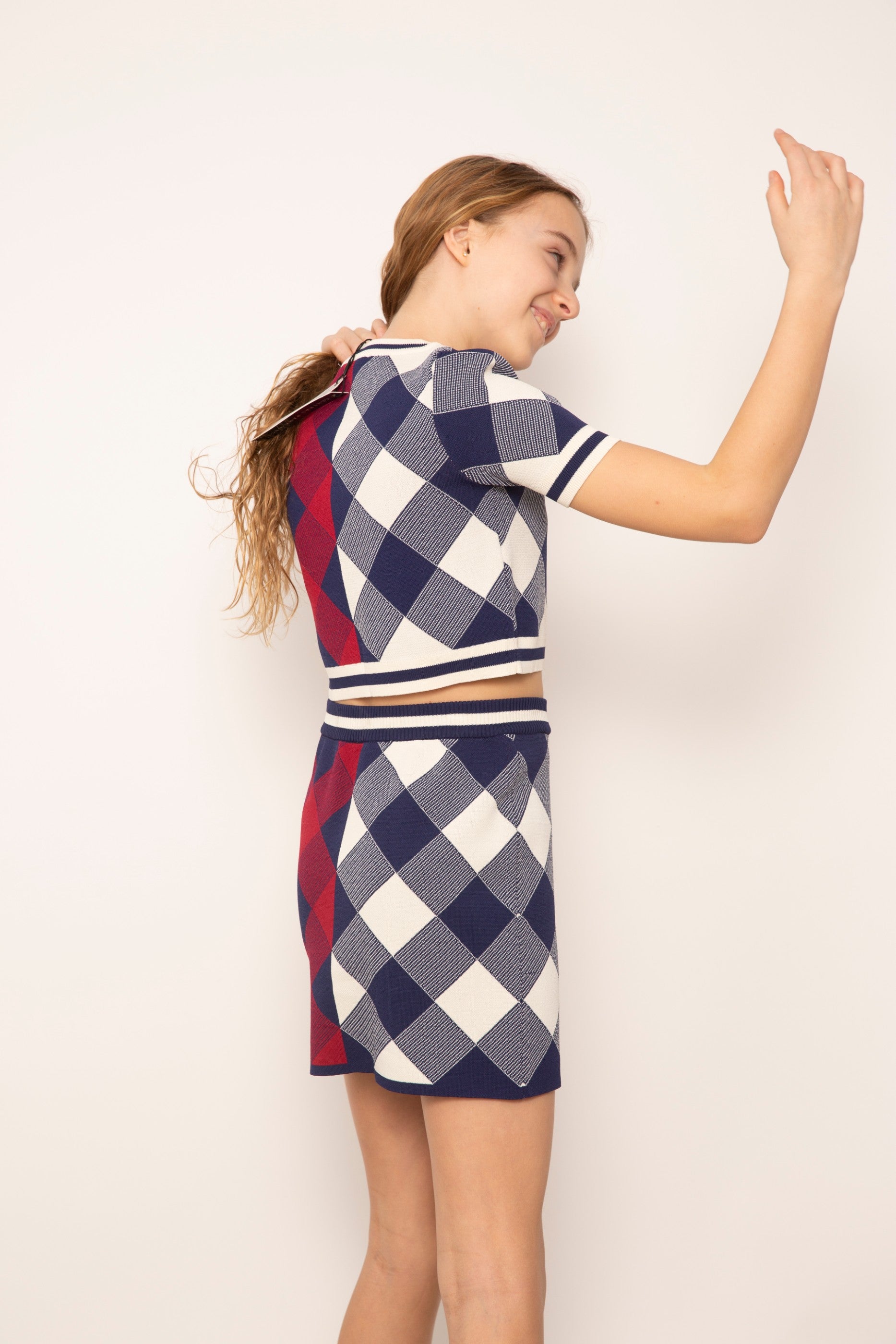 Shiloh Mixed Plaid Skirt