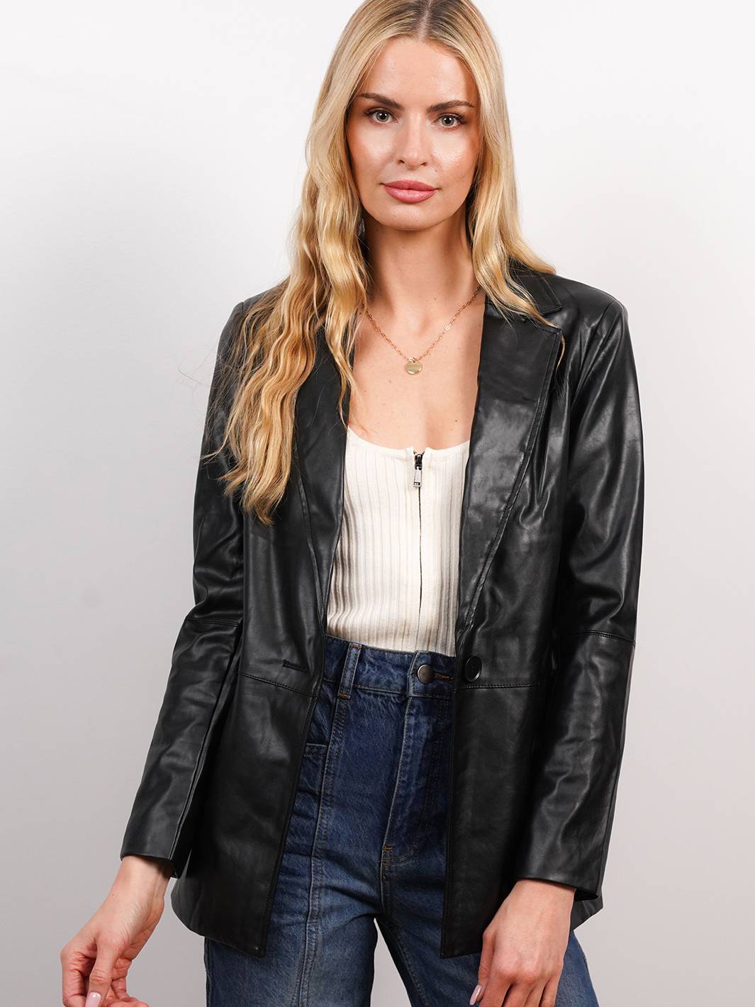 Classic Vegan Leather Jacket – Centralparkwest