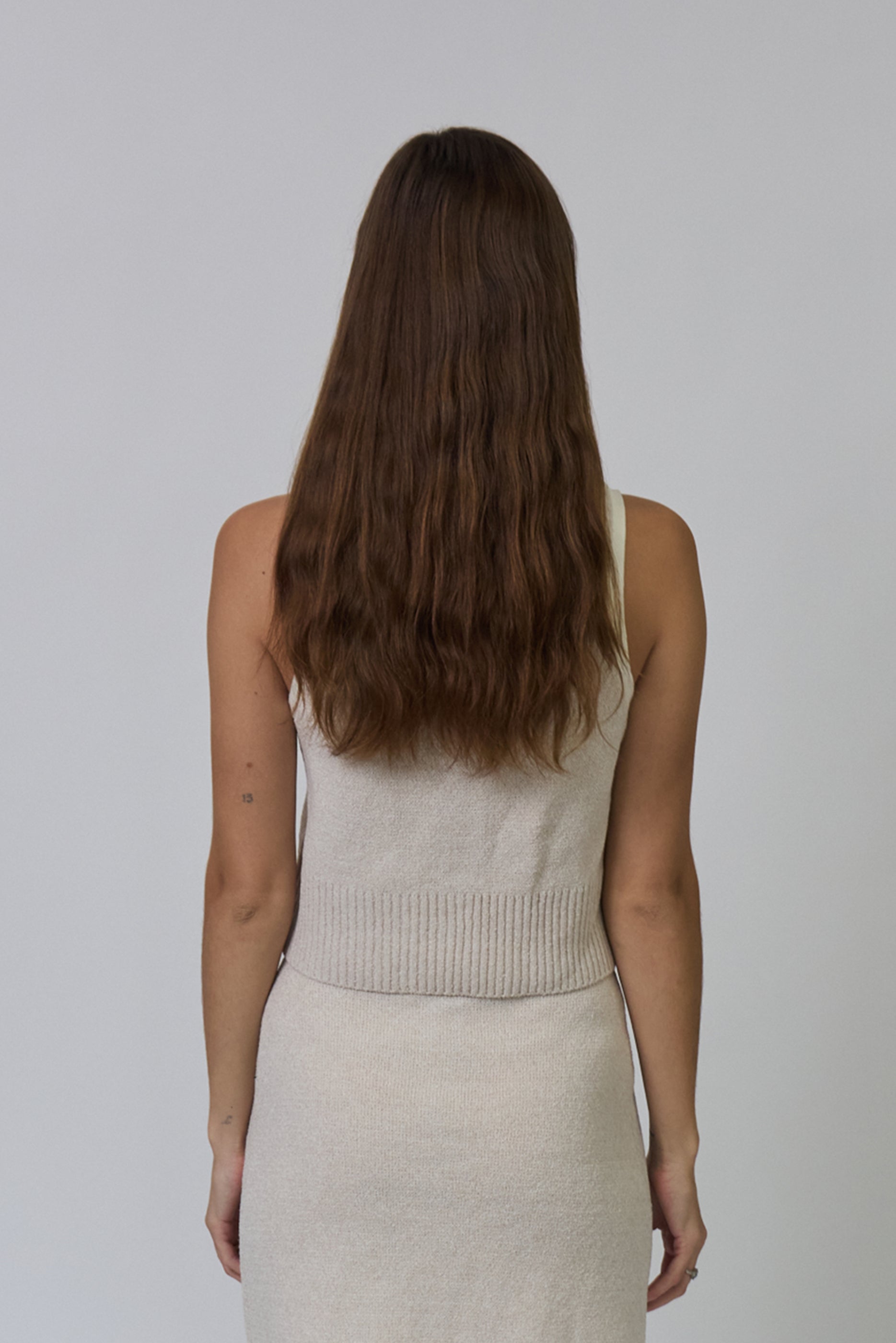 Celeste Tweed Yarn Collared Top