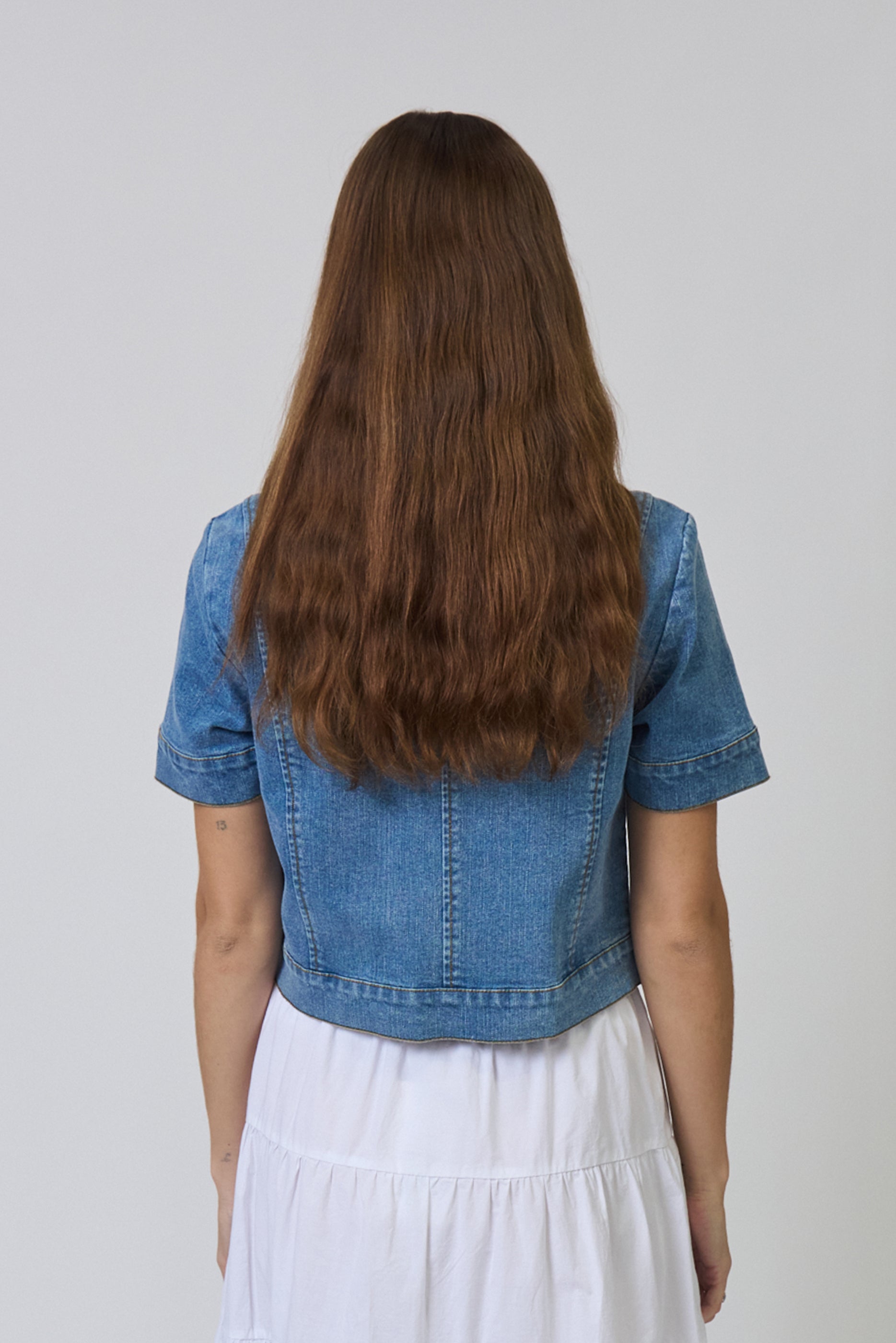 Serena Short Sleeve Denim Jacket
