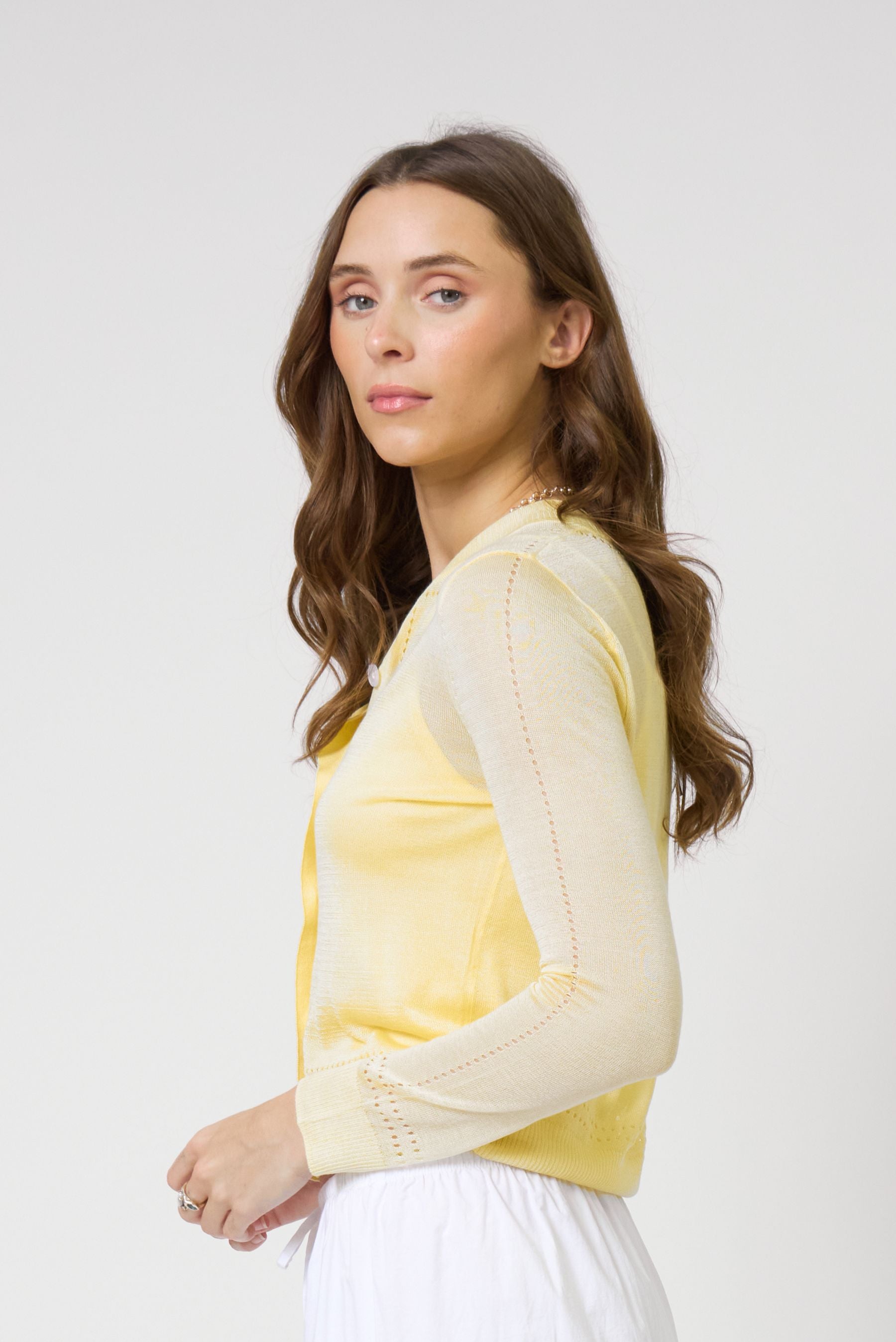 Serena Sheer Pointelle Cardigan