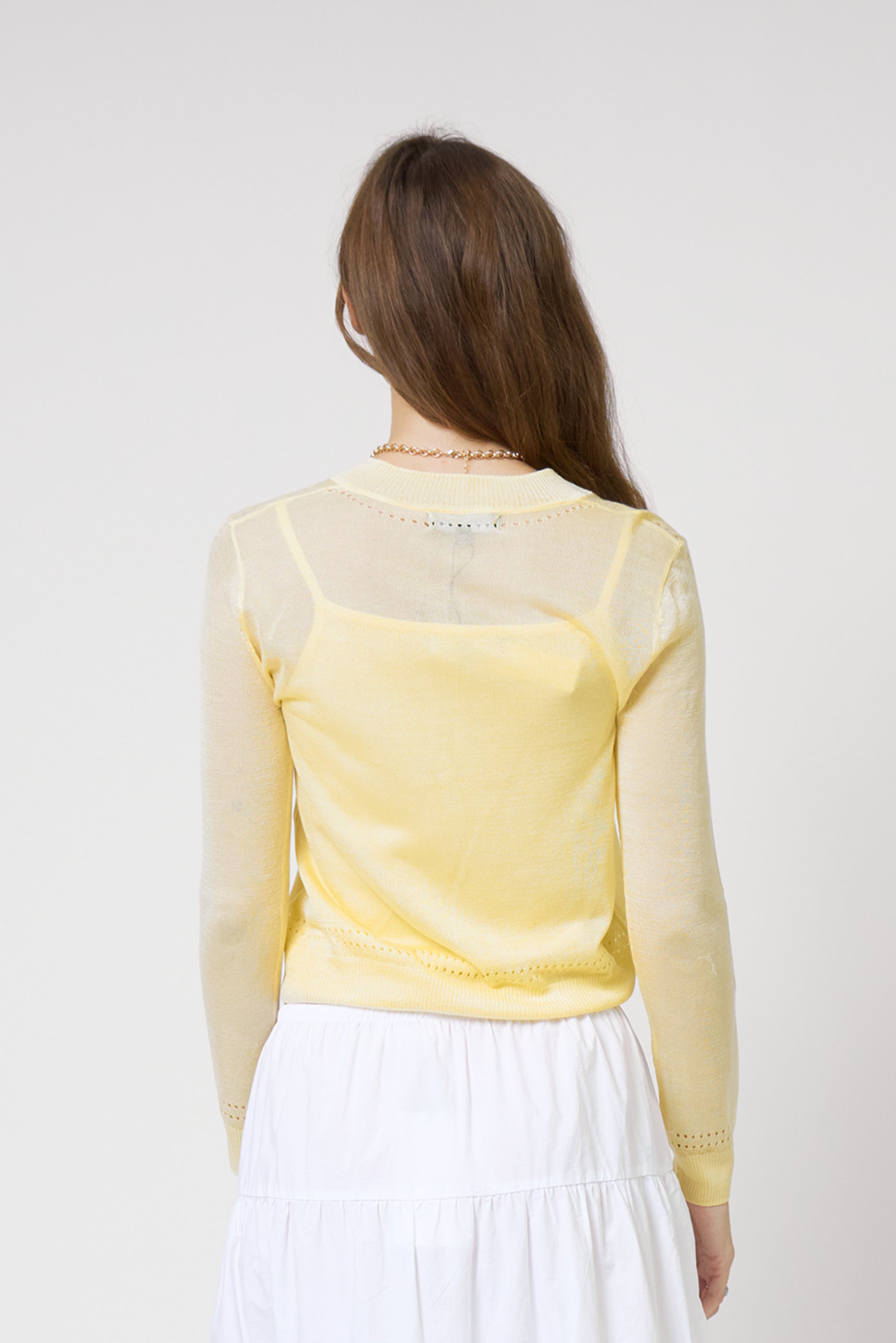 Serena Sheer Pointelle Cardigan