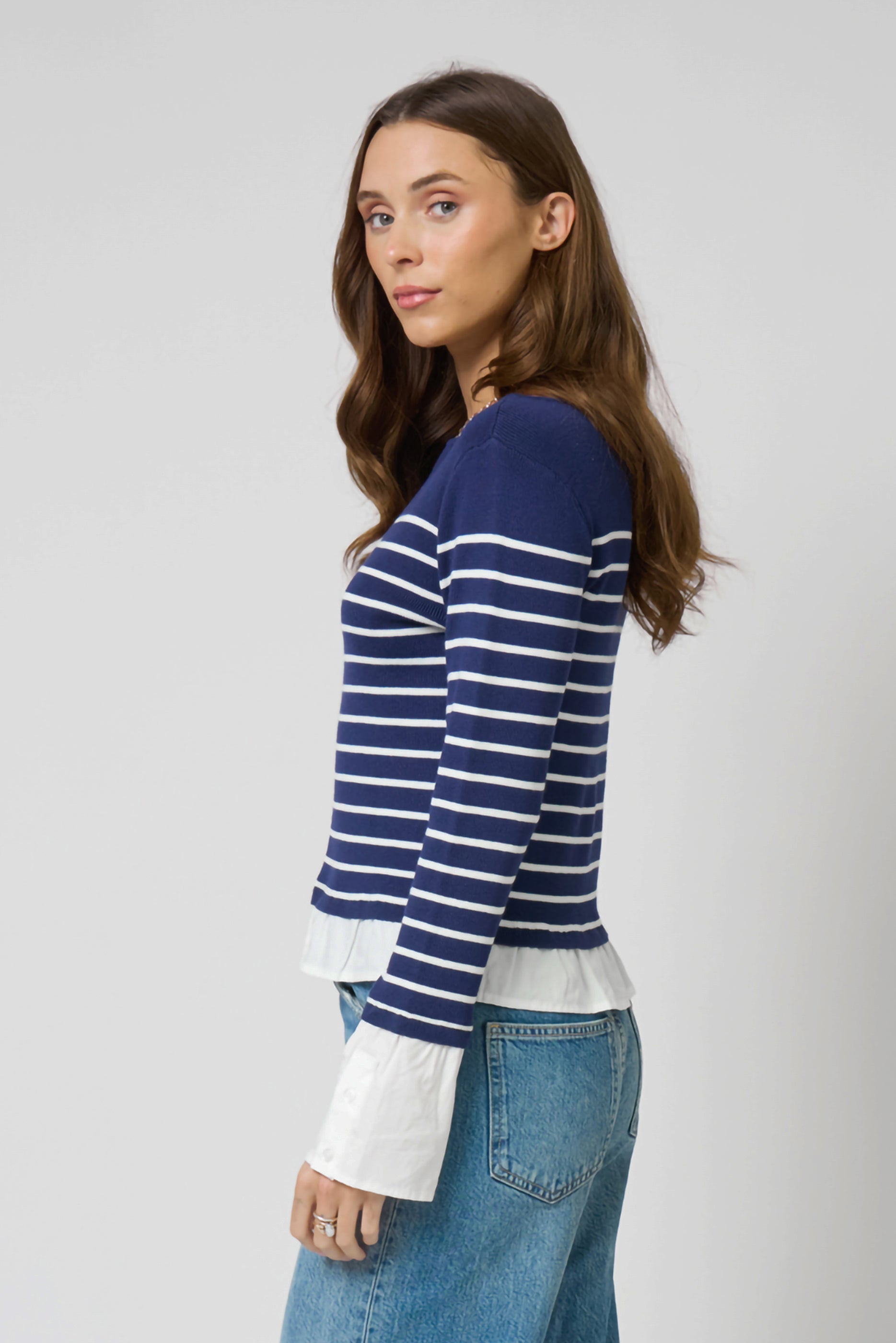 Kendall Nautical Stripe Boatneck Twofer