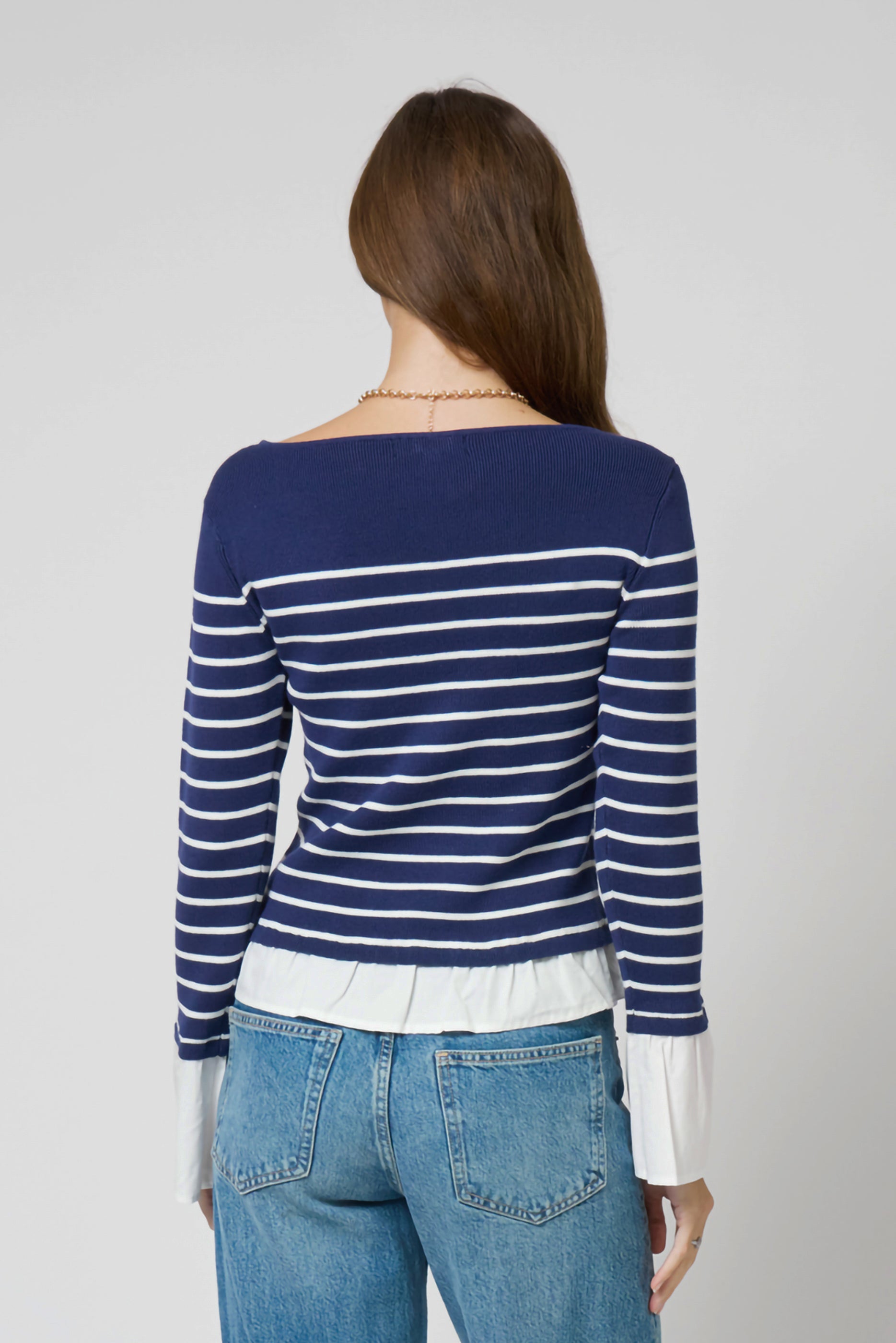 Kendall Nautical Stripe Boatneck Twofer