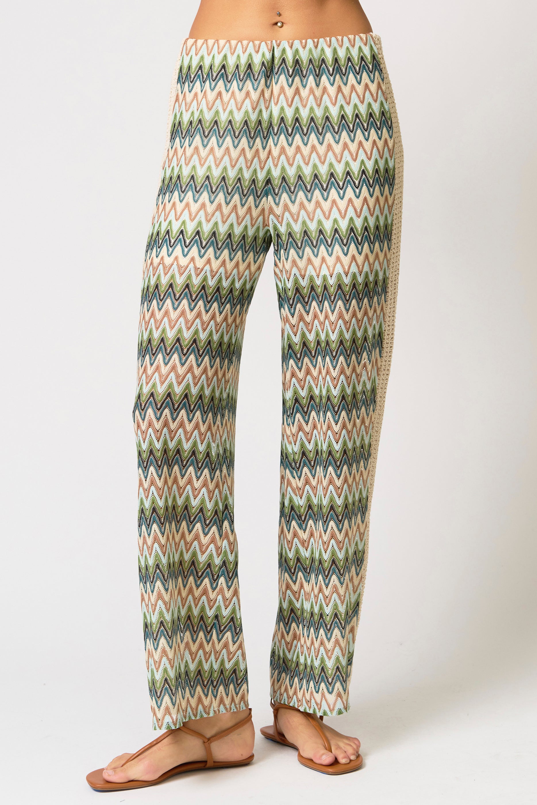 Celine Crochet Mid Rise Pants