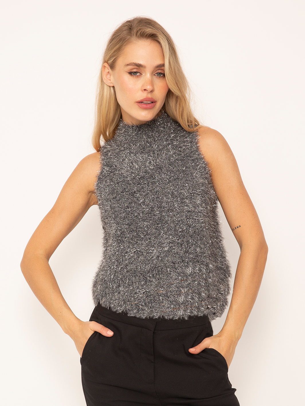 Quinn Lurex Turtleneck