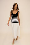 Sienna Squareneck Twofer Midi Dress