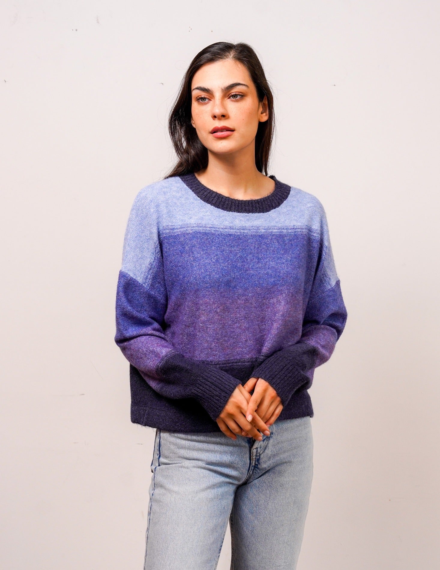 Midnight Colorblock Sweater