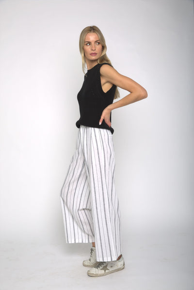 August Stripe Linen Pants