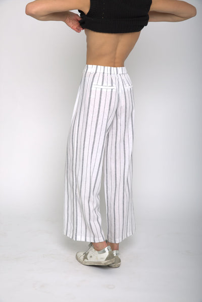 August Stripe Linen Pants