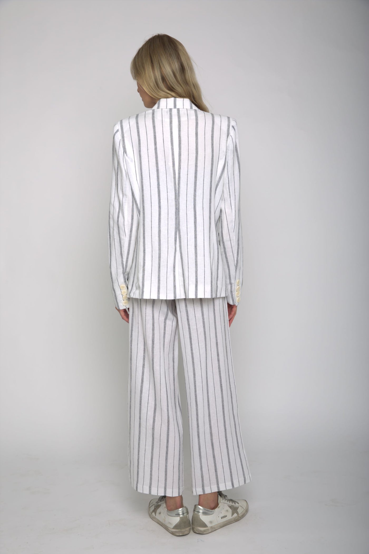 August Linen Stripe Jacket