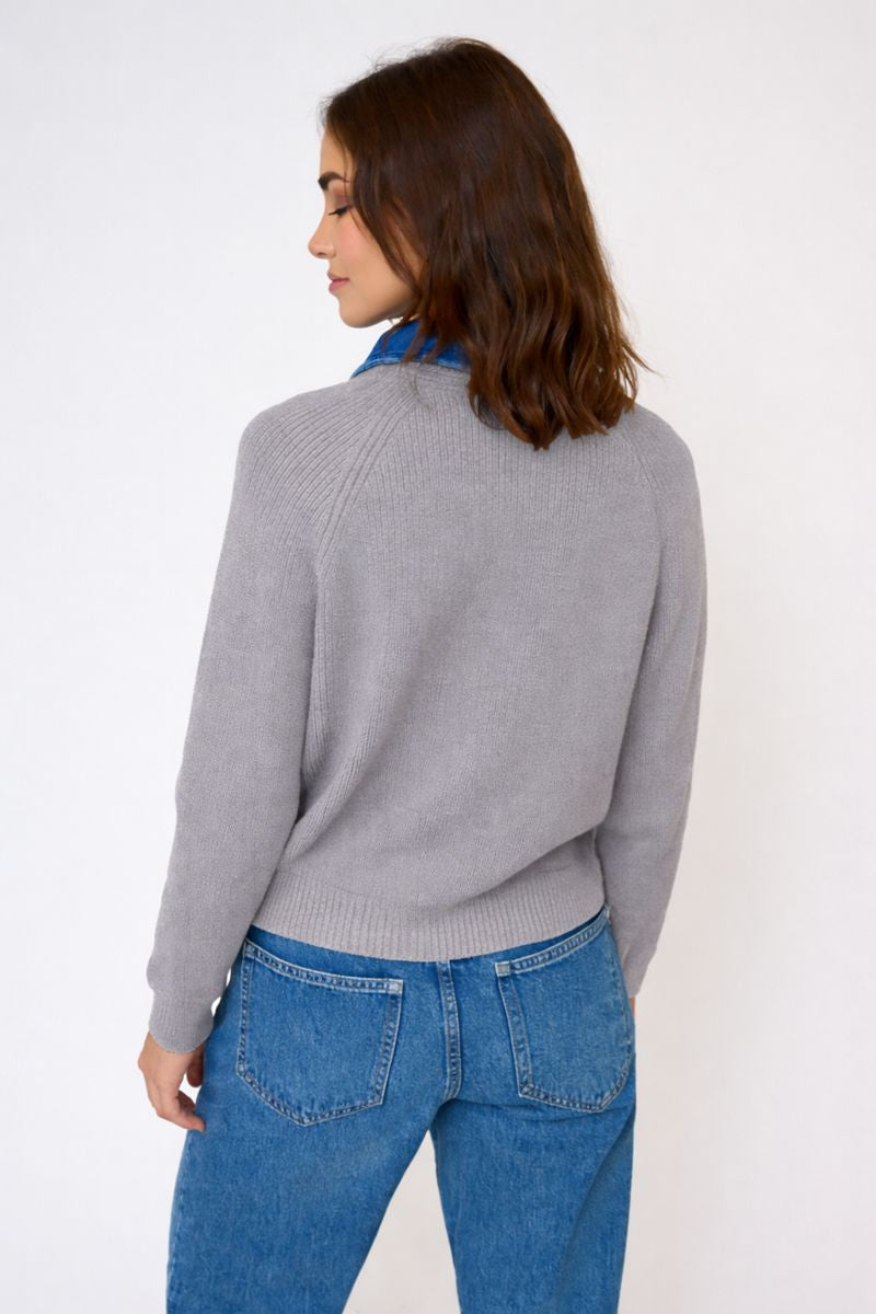 Dash Denim Collar Pullover
