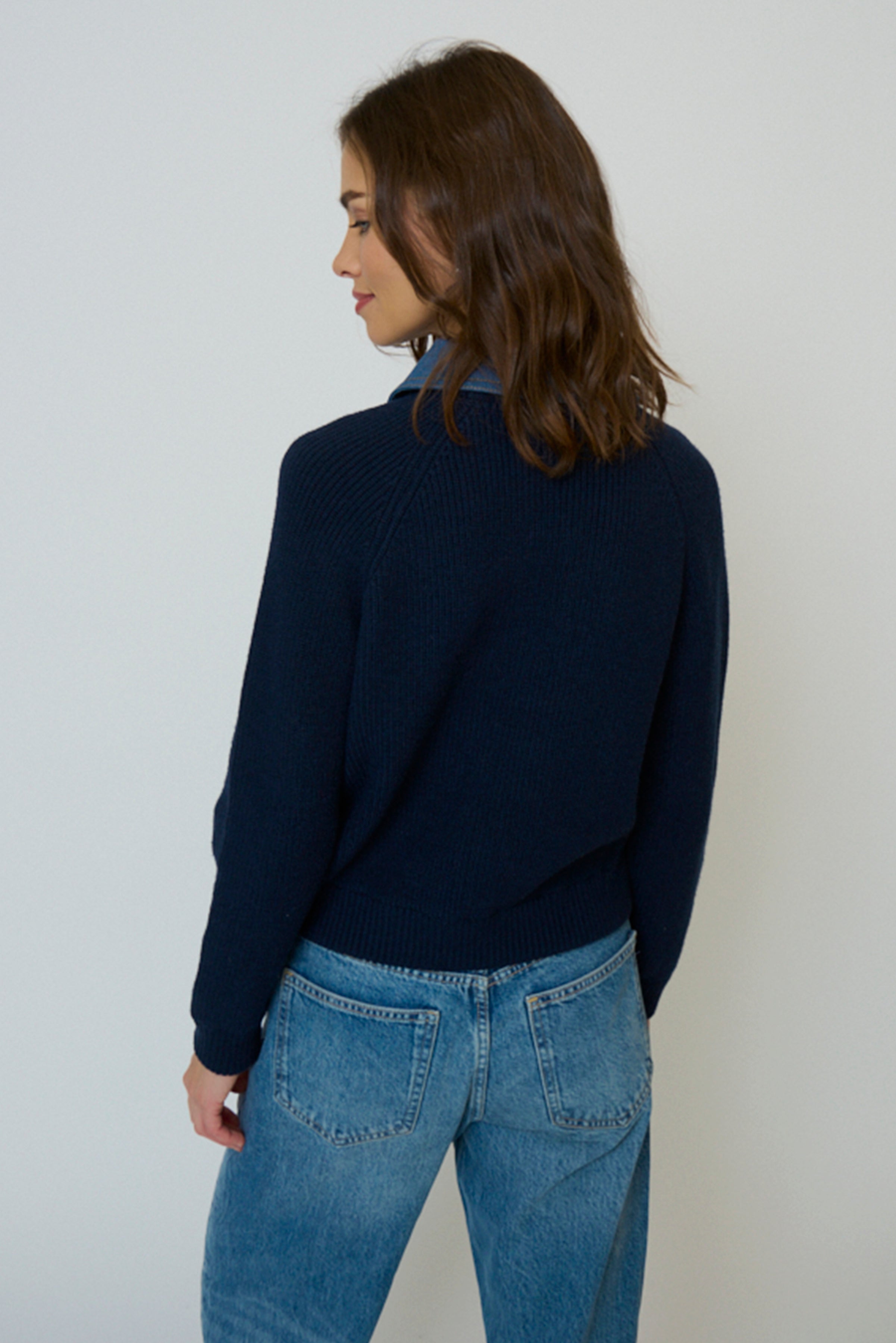Dash Denim Collar Pullover