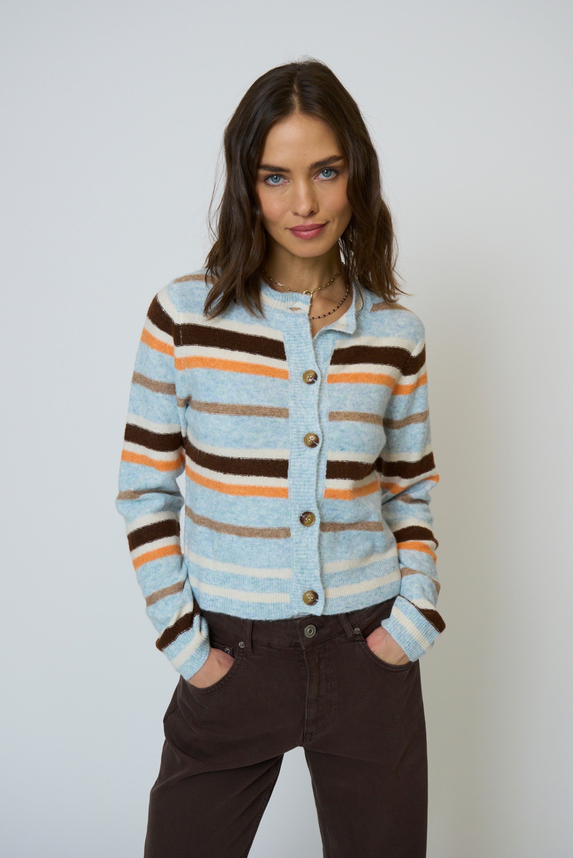 Ash Striped Cardigan