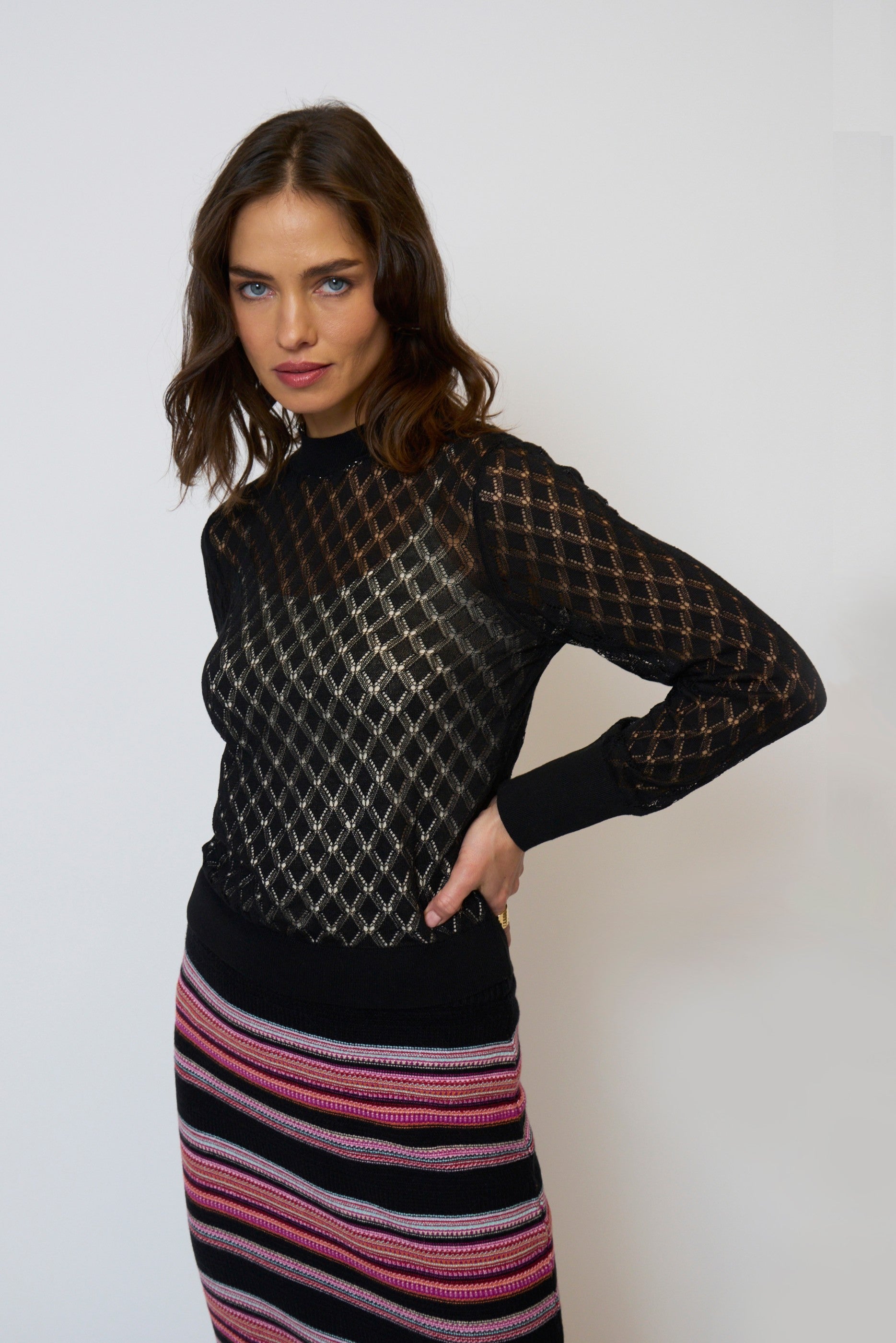 Lilla Pointelle Crew