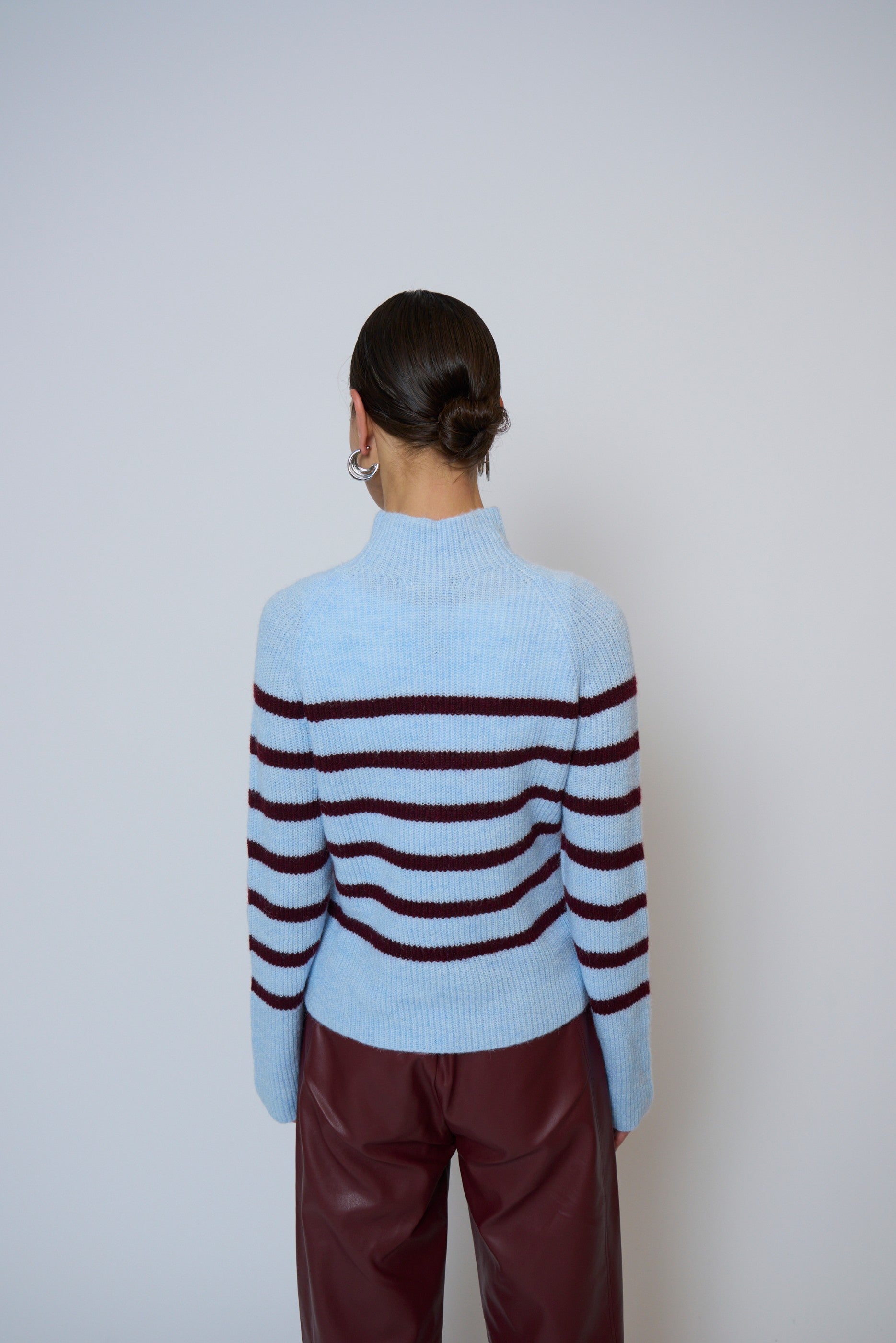 Marley Striped Funnel Neck