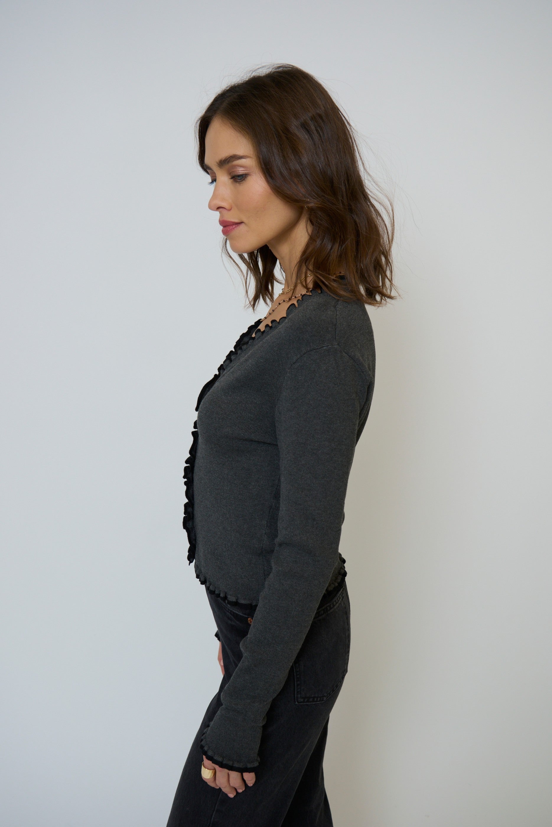 Isla Fitted Vneck Cardigan