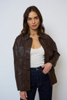 Jay Studded Leather Shacket