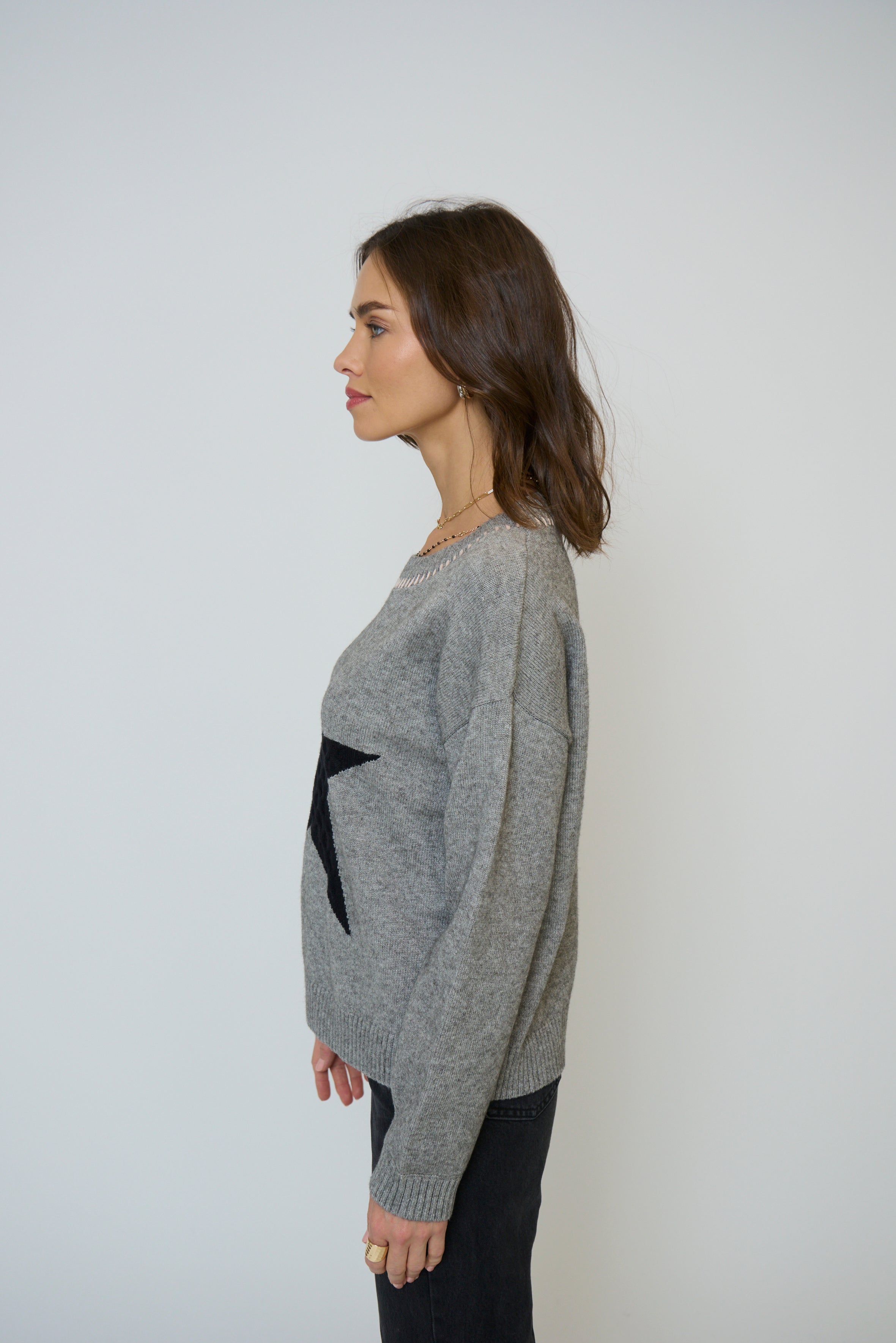Myra Whipstitch Star Crewneck