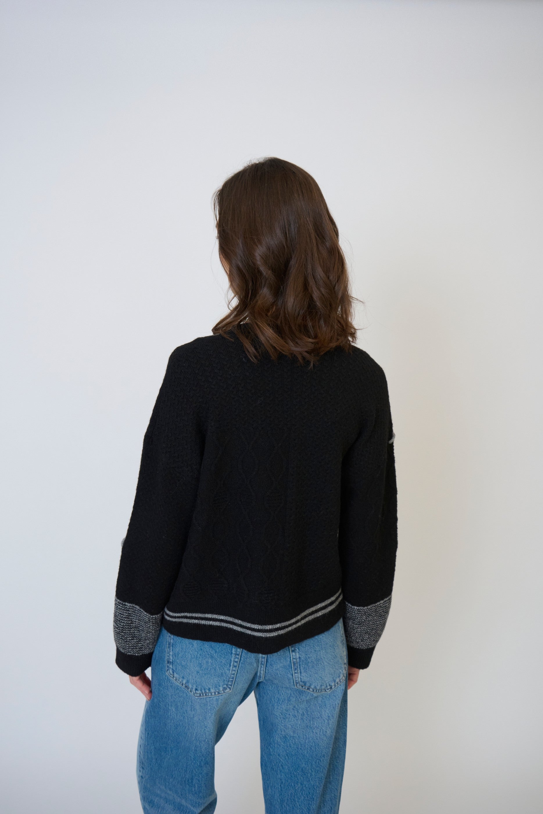 Patchwork Cropped Sweater