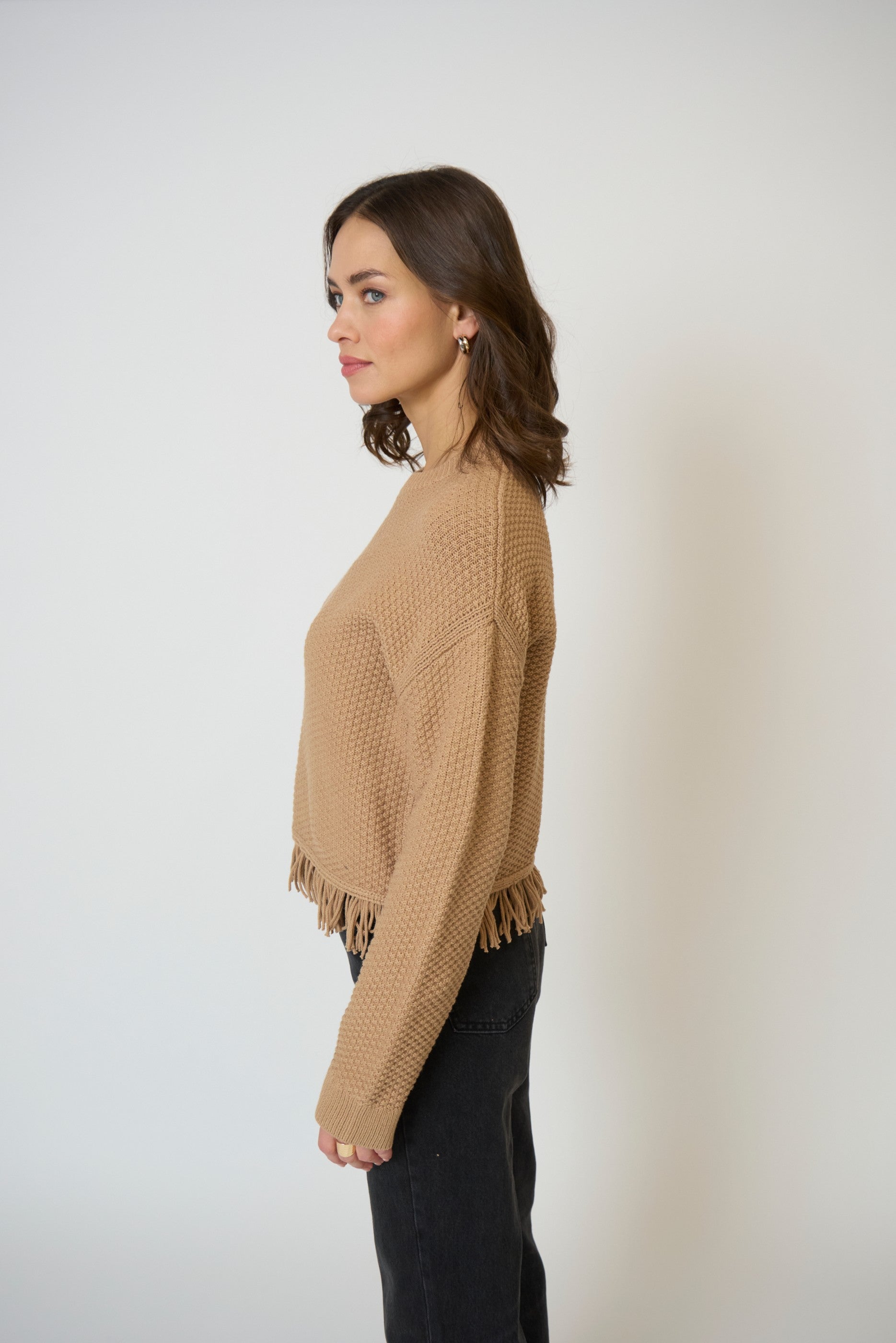 Elyse Seed Stitch Ls Dolman