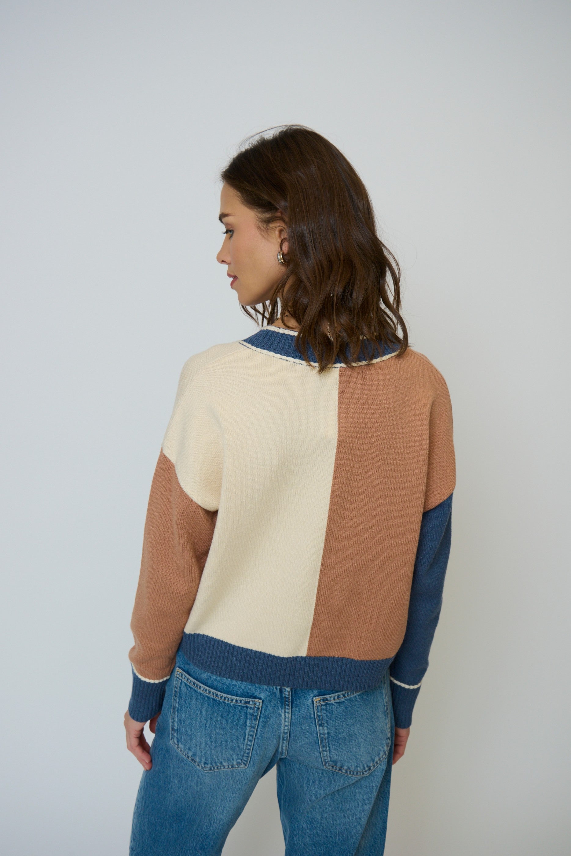 Myra Colorblocked Vneck