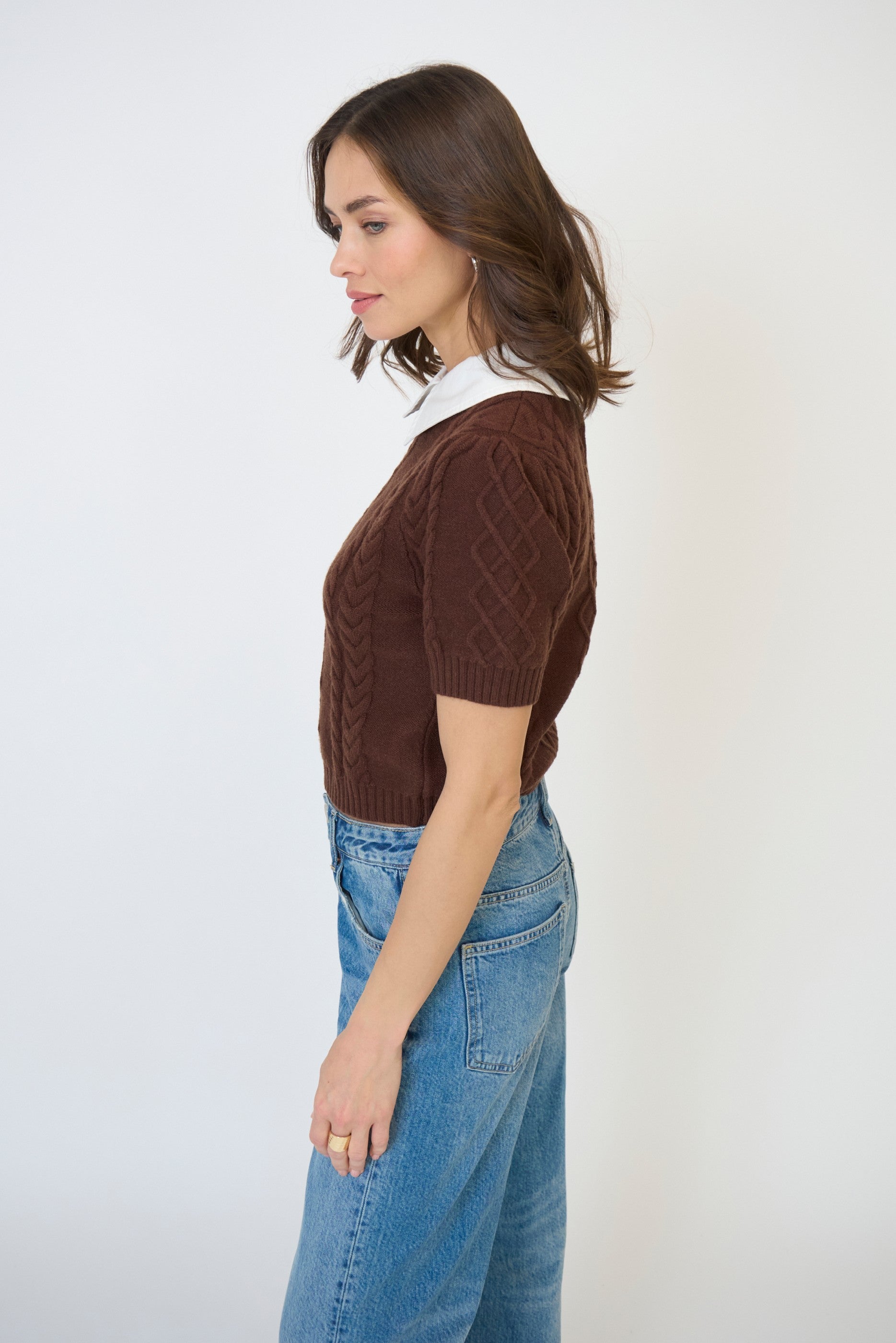 Astrid Twofer Poof Sleeve Polo